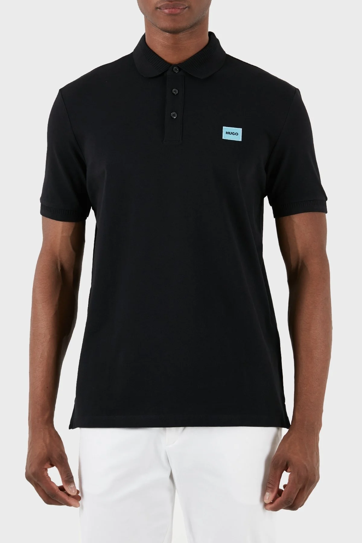 Hugo Pamuklu Regular Fit Erkek Polo Yaka T Shirt 50490770 009 SİYAH - 5