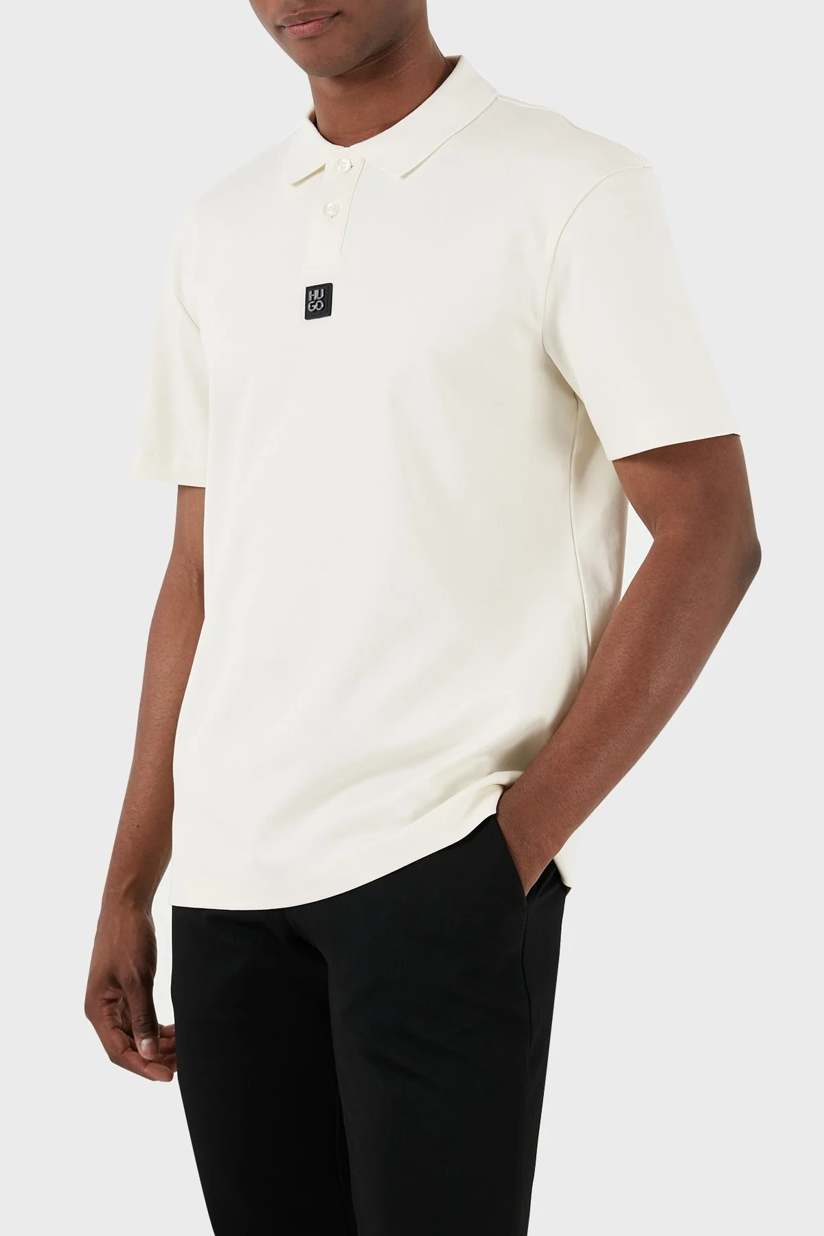 Hugo Pamuklu Regular Fit Erkek Polo Yaka T Shirt 50515269 121 BEYAZ - 3