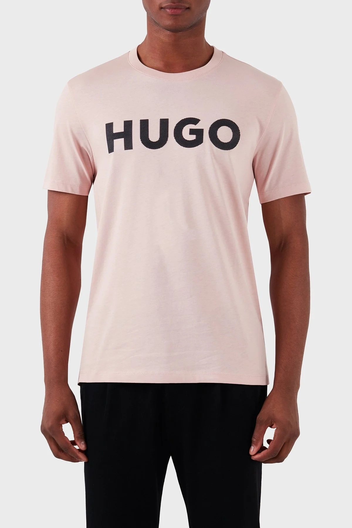 Hugo Pamuklu Regular Fit Erkek T Shirt 50513309 681 PUDRA - 2
