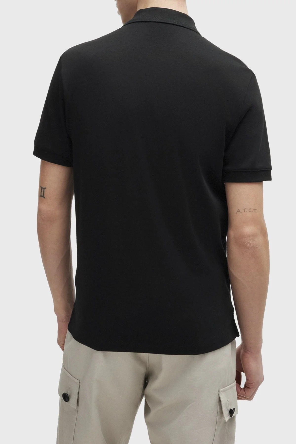 Hugo Pamuklu Regular Fit Fermuarlı Erkek Polo Yaka T Shirt 50511721 001 SİYAH - 3