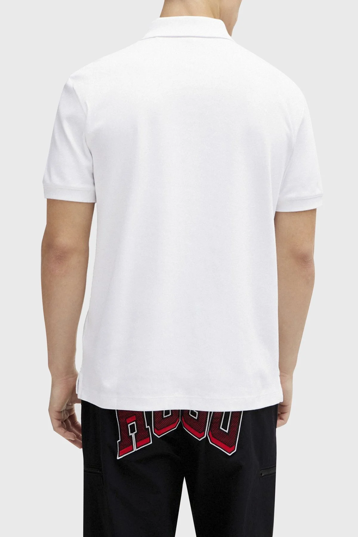Hugo Pamuklu Regular Fit Fermuarlı Yaka T Shirt Erkek Polo 50511721 100 BEYAZ - 4
