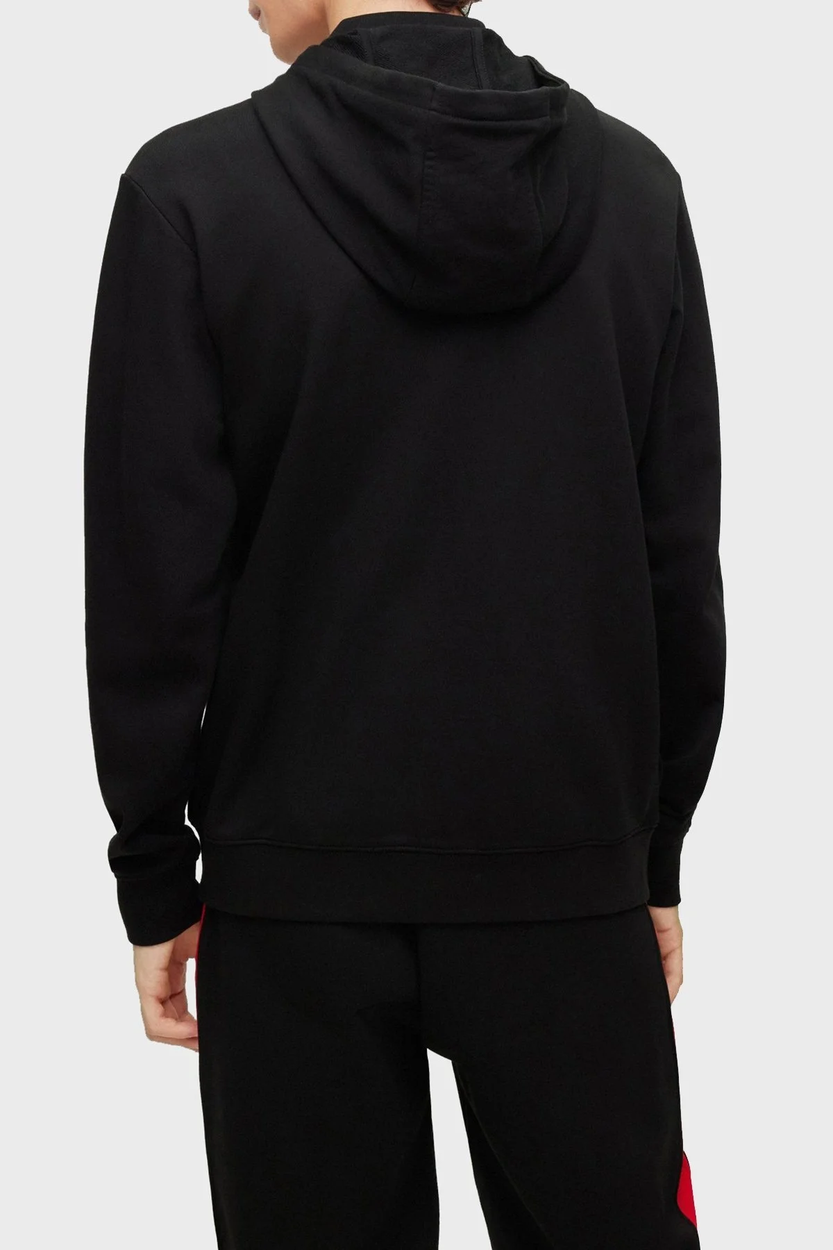 Hugo Pamuklu Regular Fit Fermuarlı Kapüşonlu Erkek Eşofman Takımı 50485042 001 SİYAH - 4