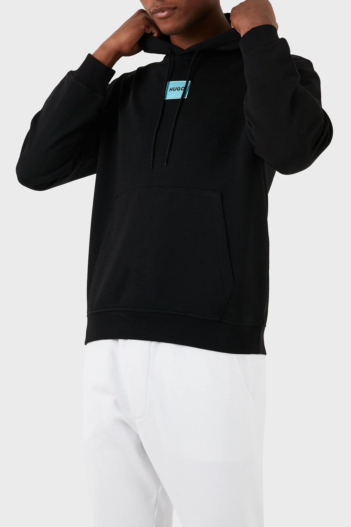Hugo Pamuklu Regular Fit Kapüşonlu Erkek Sweat 50458700 009 SİYAH - 4