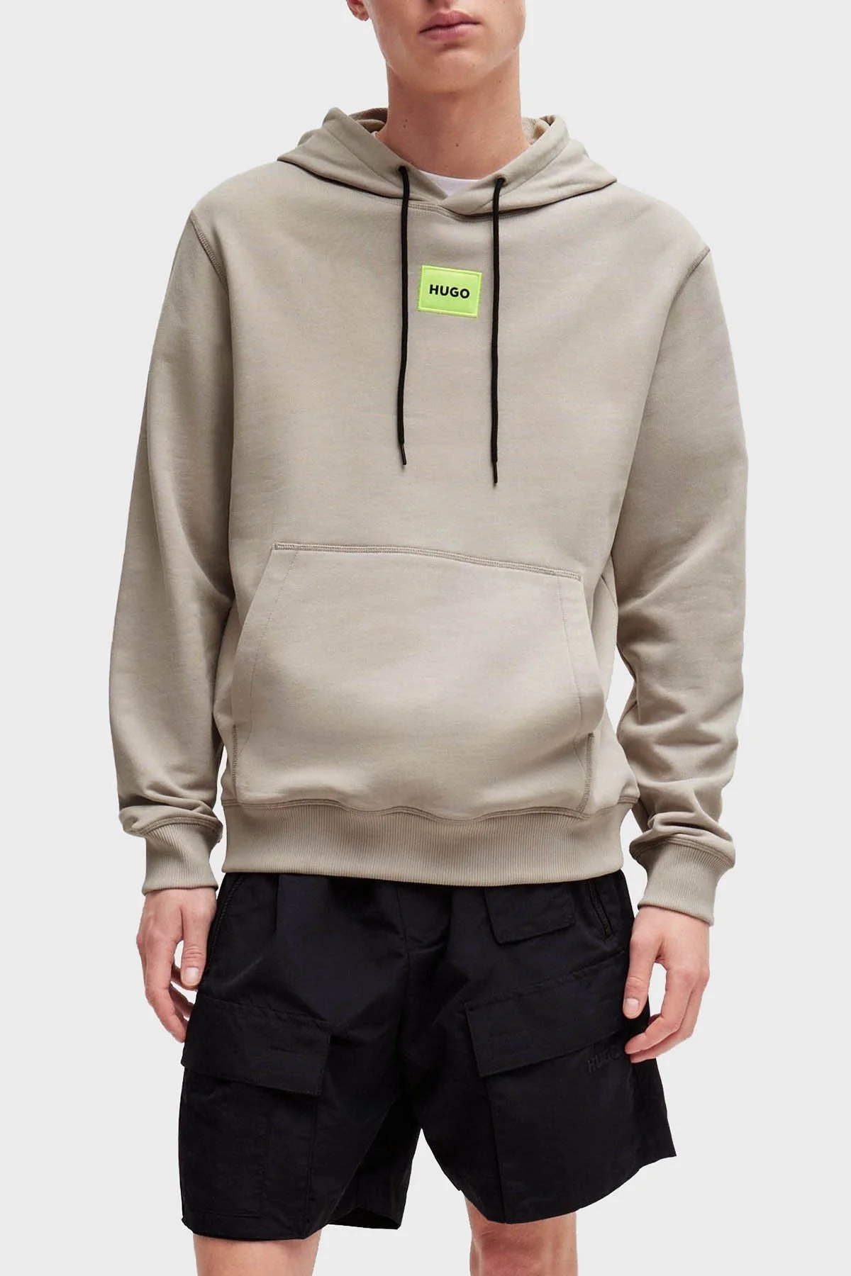 Hugo Pamuklu Regular Fit Kapüşonlu Erkek Sweat 50458700 055 GRİ - 1