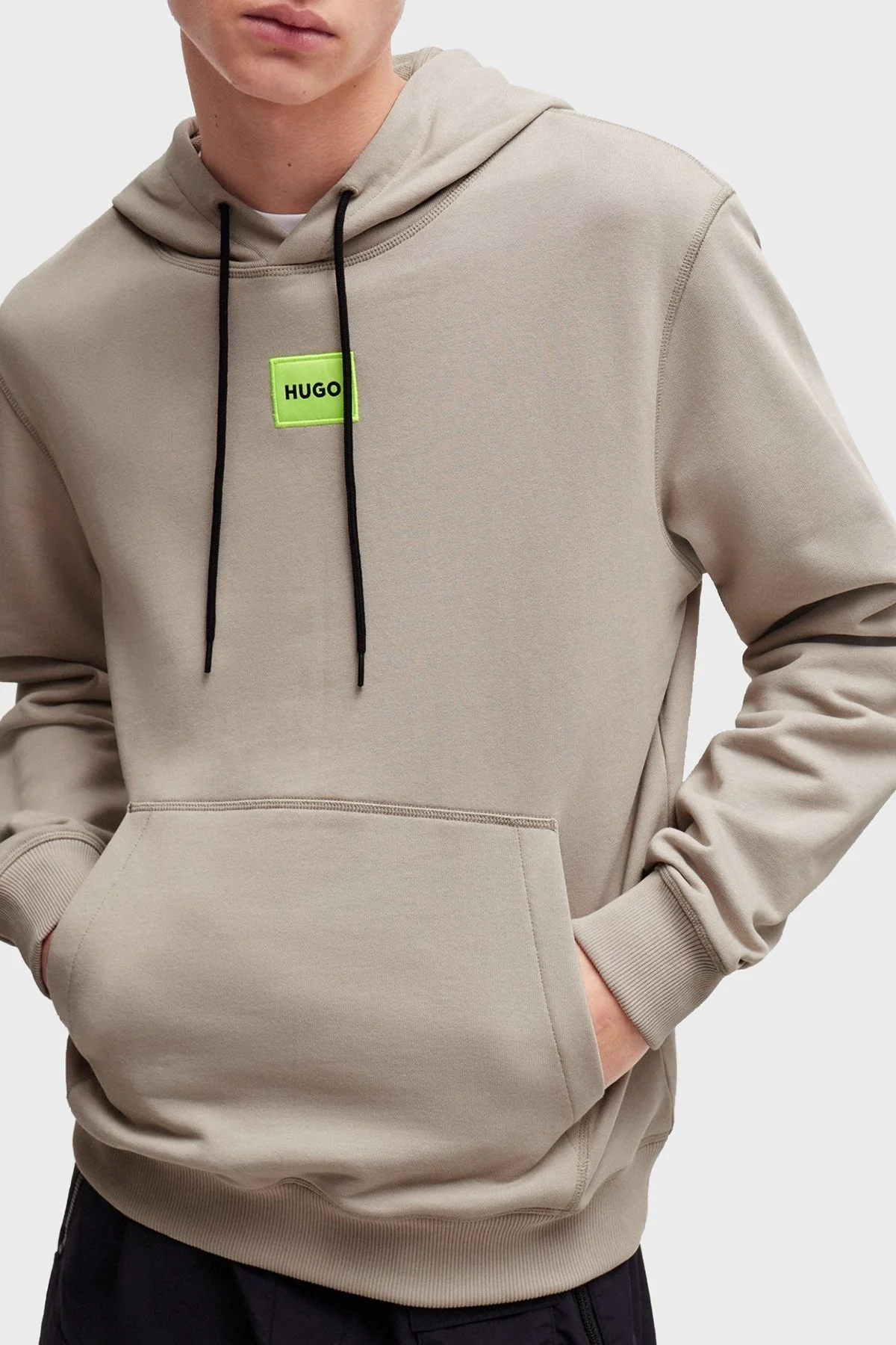 Hugo Pamuklu Regular Fit Kapüşonlu Erkek Sweat 50458700 055 GRİ - 3