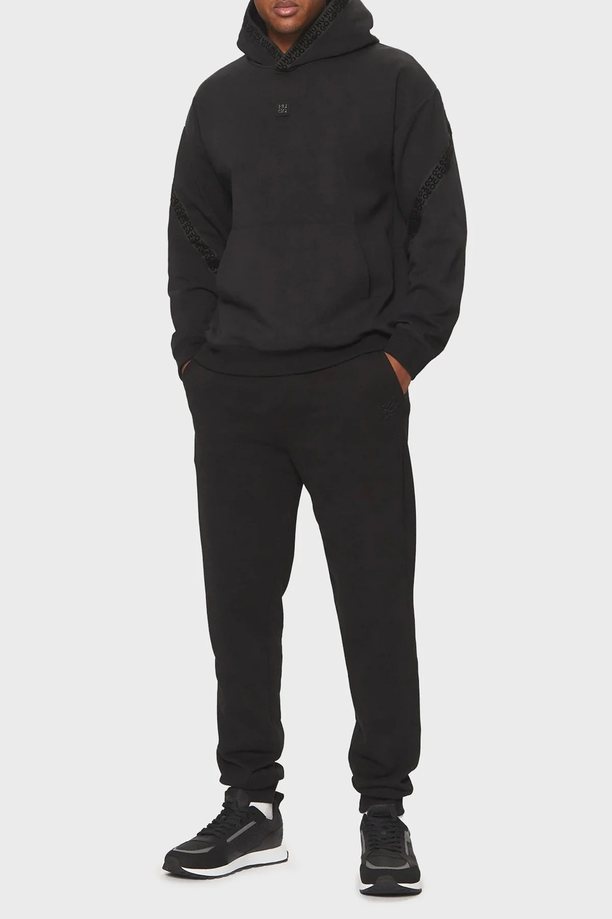 Hugo Pamuklu Regular Fit Kapüşonlu Logolu Erkek Sweat 50521429 001 SİYAH - 7