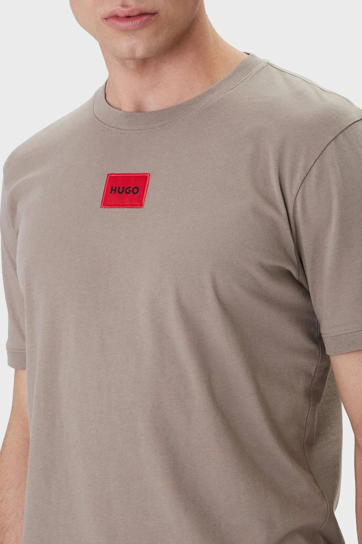 Hugo Pamuklu Regular Fit Logolu Bisiklet Yaka Erkek T Shirt 50447978 237 ANTRASİT - 4