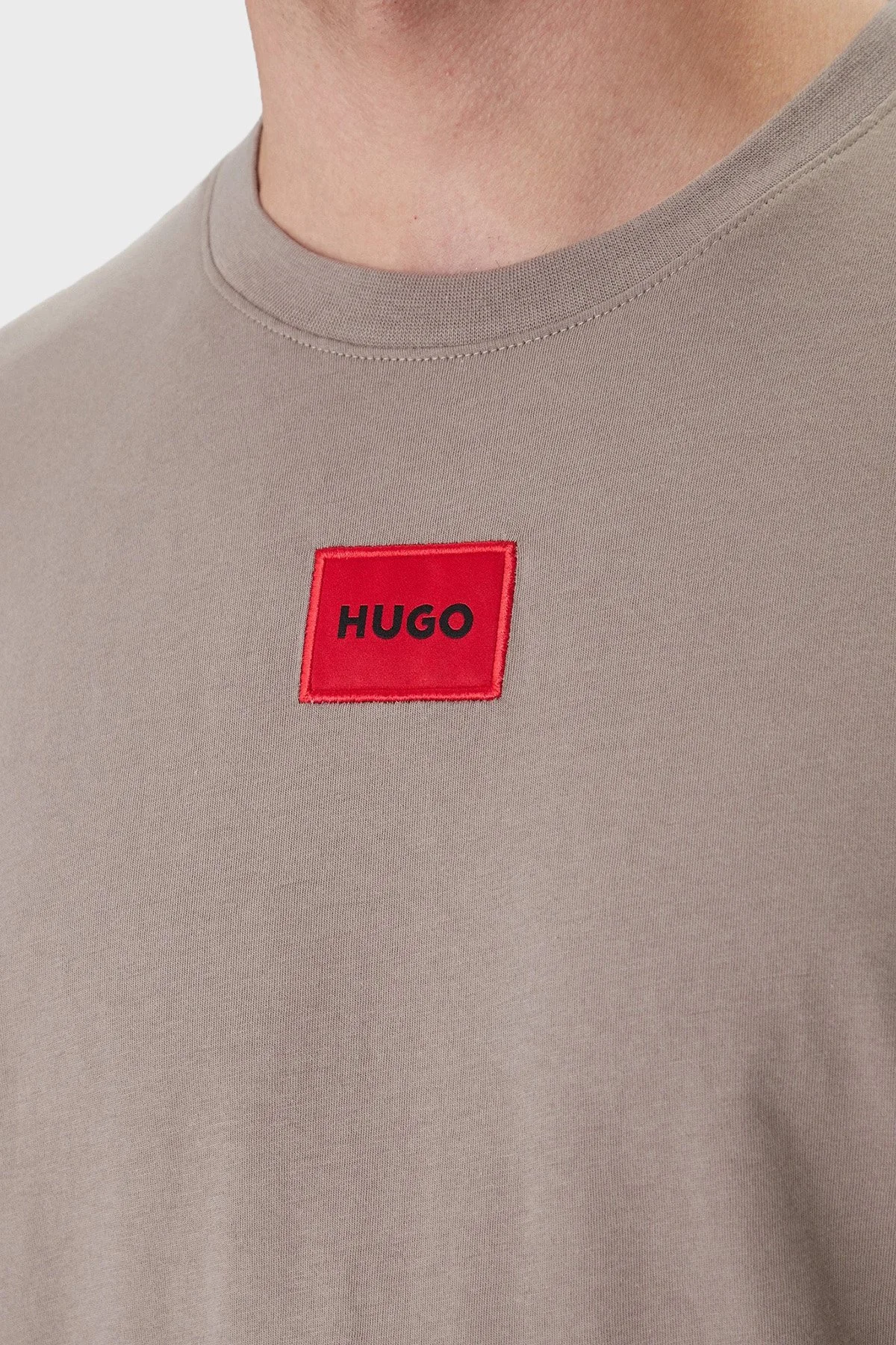 Hugo Pamuklu Regular Fit Logolu Bisiklet Yaka Erkek T Shirt 50447978 237 ANTRASİT - 5