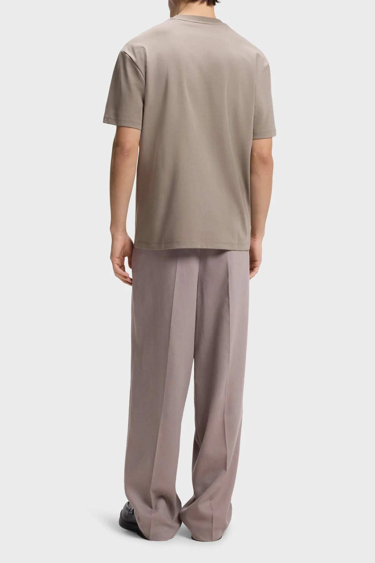 Hugo Pamuklu Regular Fit Logolu Bisiklet Yaka Erkek T Shirt 50505201 237 GRİ - 3