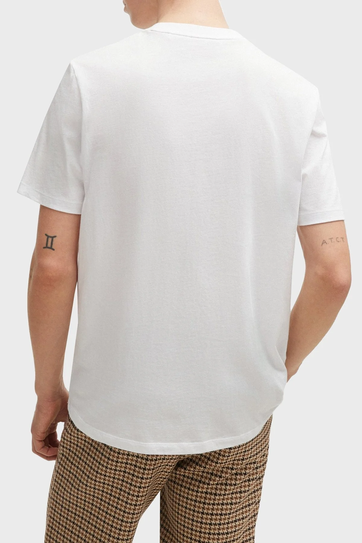 Hugo Pamuklu Regular Fit Logolu Bisiklet Yaka Erkek T Shirt 50519724 100 BEYAZ - 2