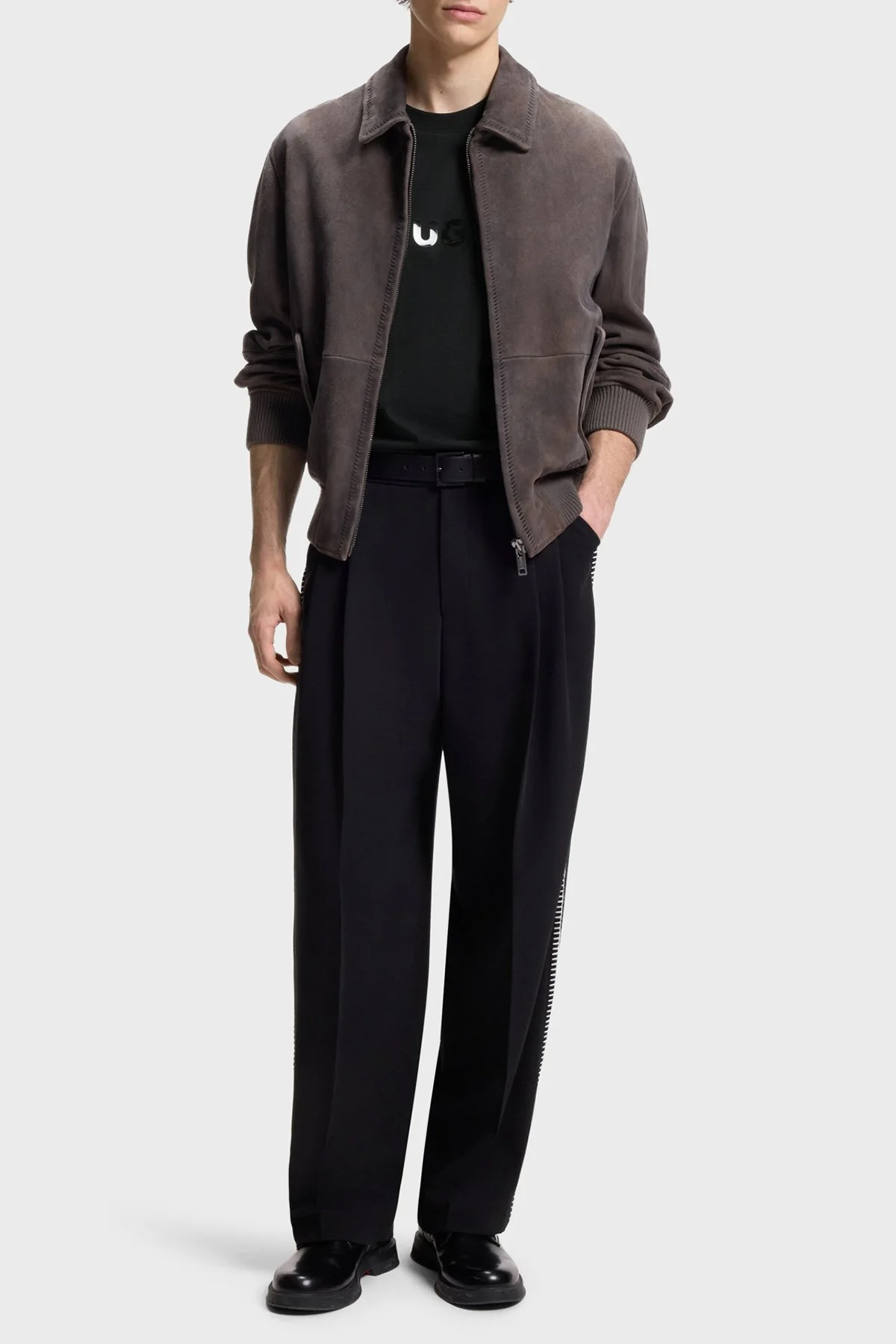 Hugo Pamuklu Regular Fit Logolu Bisiklet Yaka Erkek T Shirt 50557437 001 SİYAH - 2