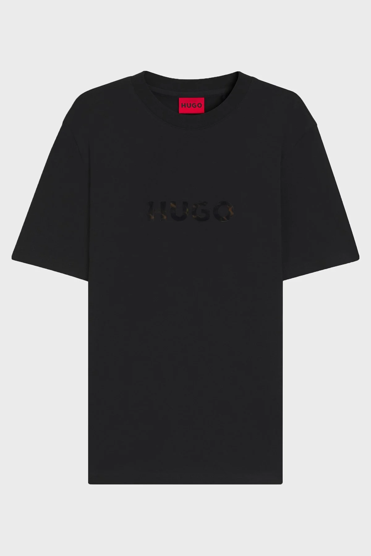 Hugo Pamuklu Regular Fit Logolu Bisiklet Yaka Erkek T Shirt 50557437 001 SİYAH - 5