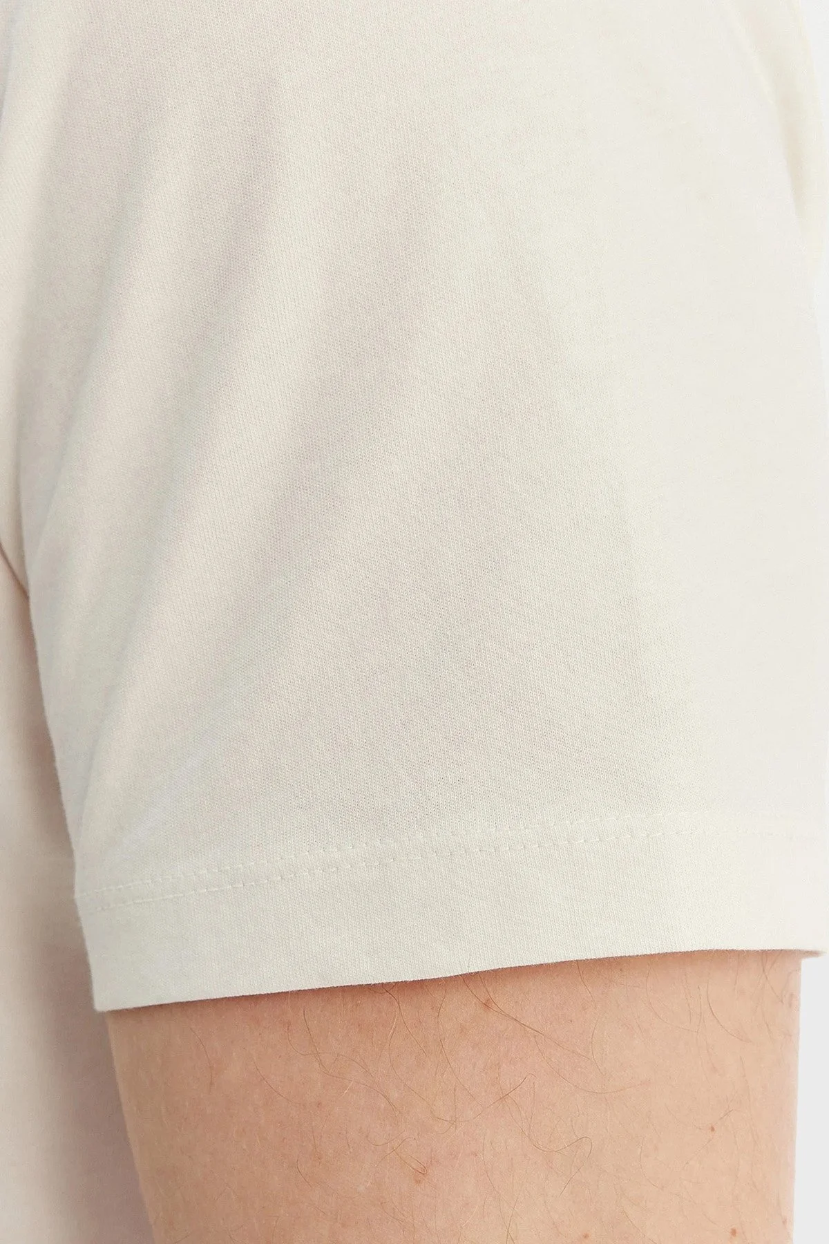 Hugo Pamuklu Regular Fit Logolu Bisiklet Yaka Erkek T Shirt 50557437 102 EKRU - 5