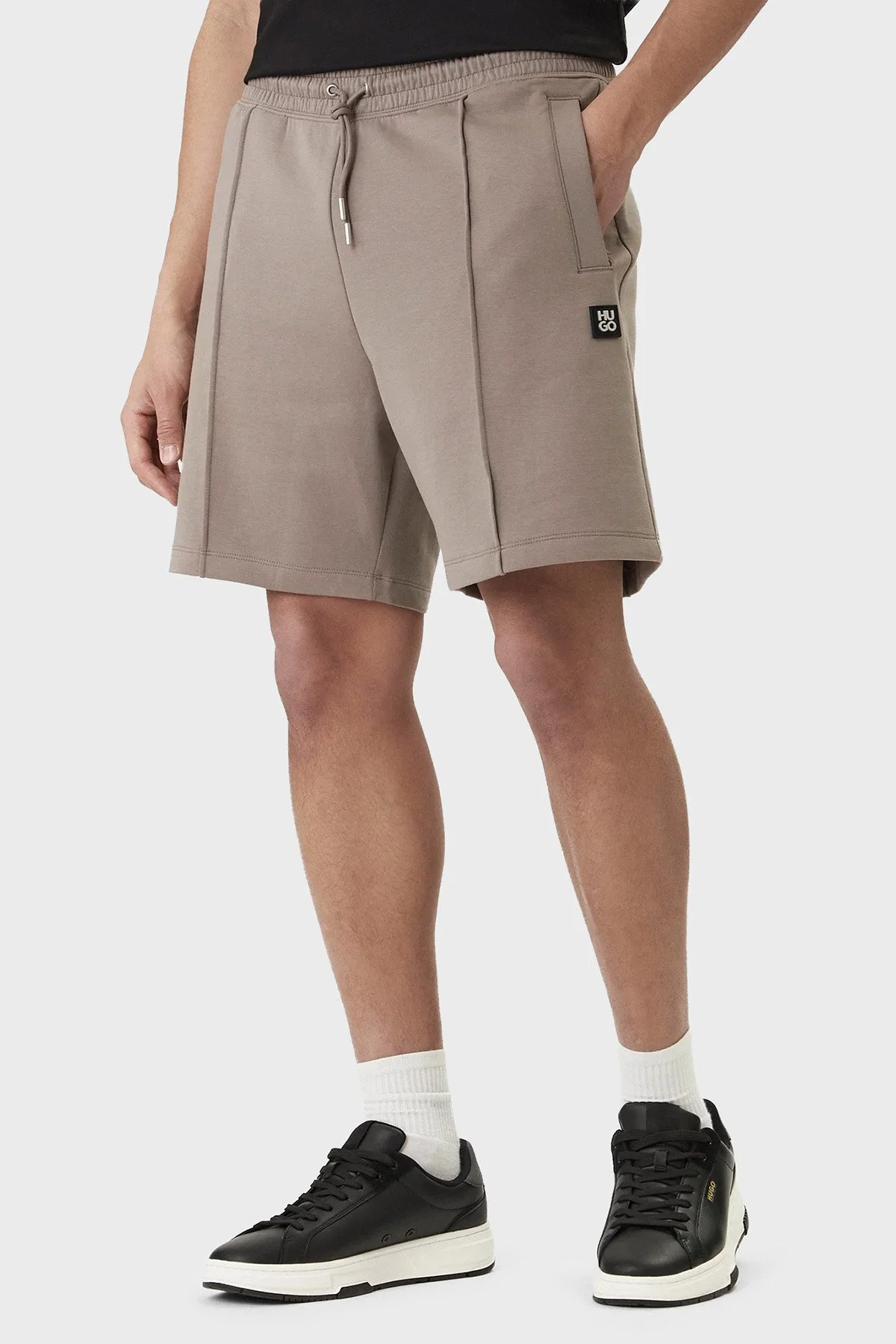Hugo Pamuklu Regular Fit Logolu Normal Bel Erkek Şort 50562844 237 BEJ - 1
