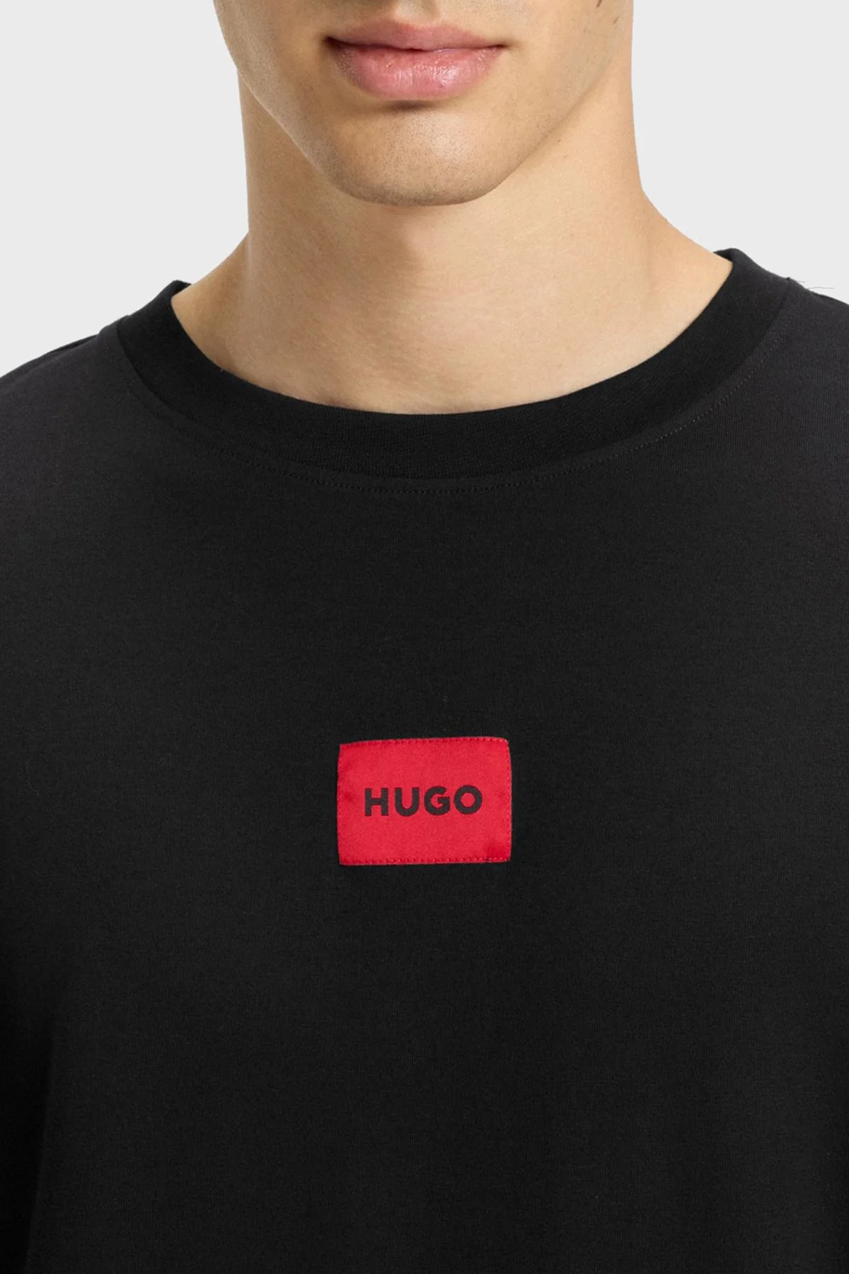 Hugo Pamuklu Regular Fit Uzun Kollu Logolu Erkek Pijama Takımı 50549188 001 SİYAH - 4