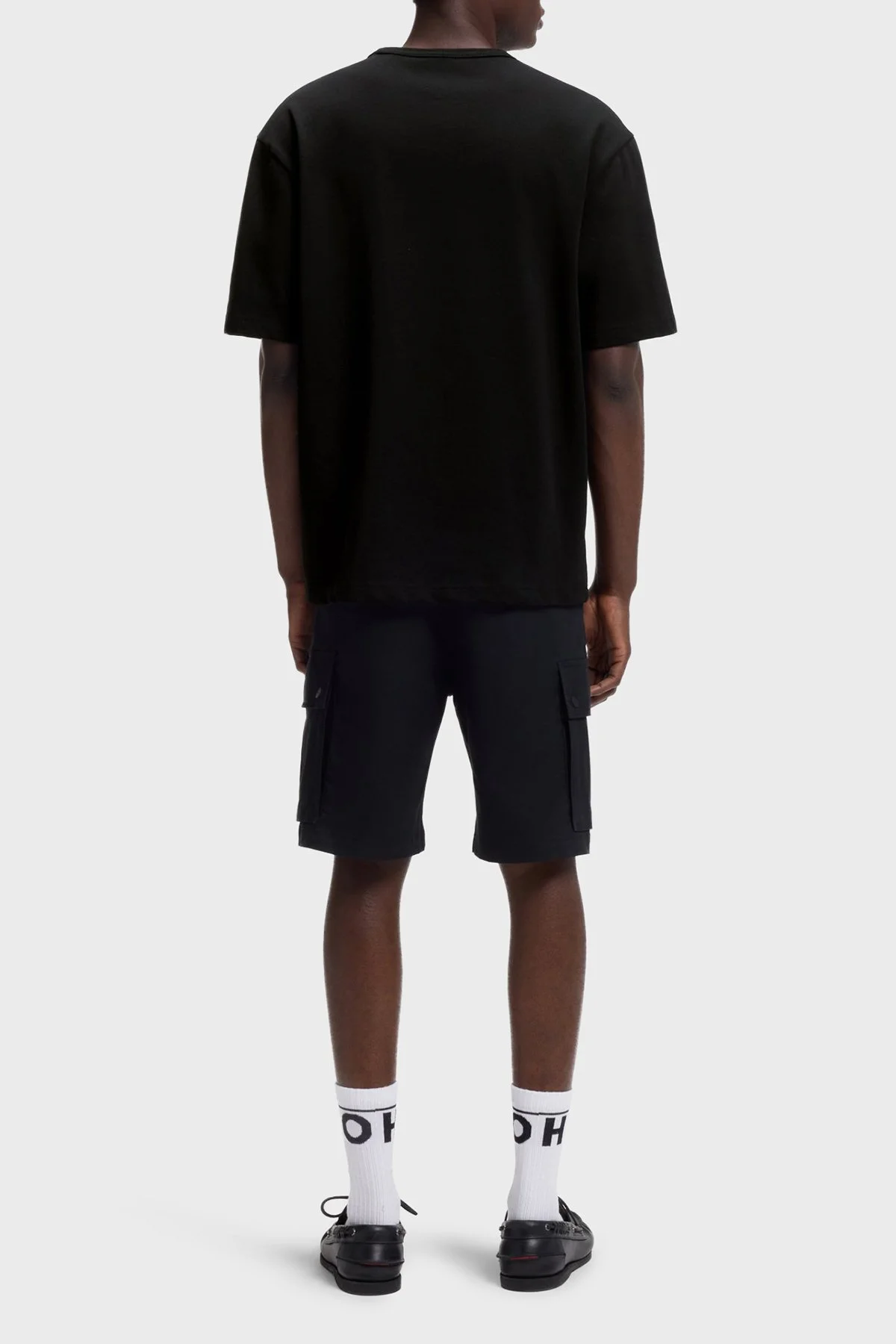 Hugo Pamuklu Relaxed Fit Baskılı Bisiklet Yaka Erkek T Shirt 50558407 001 SİYAH - 3