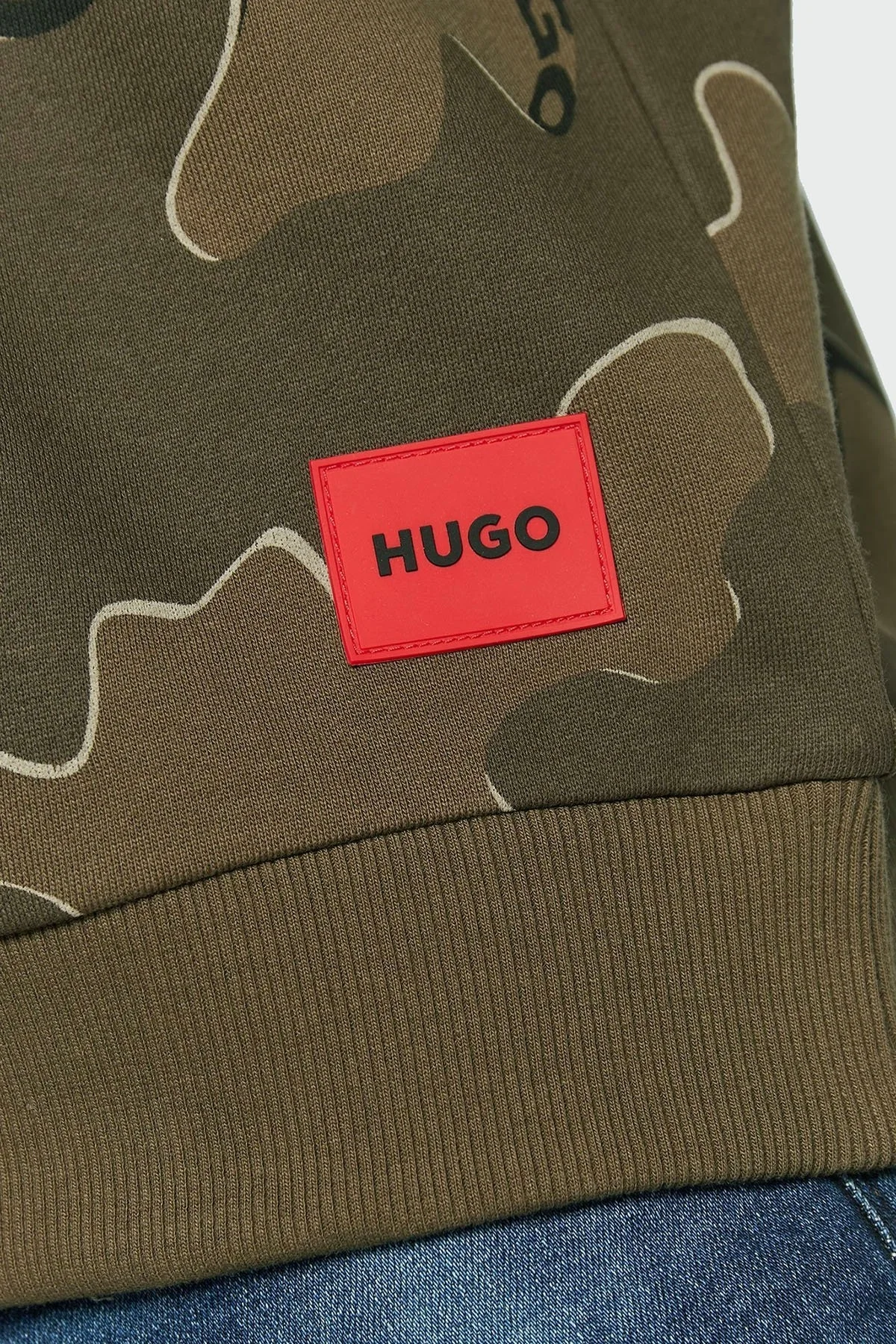 Hugo Pamuklu Relaxed Fit Bisiklet Yaka Erkek Sweat 50481347 965 HAKİ - 5