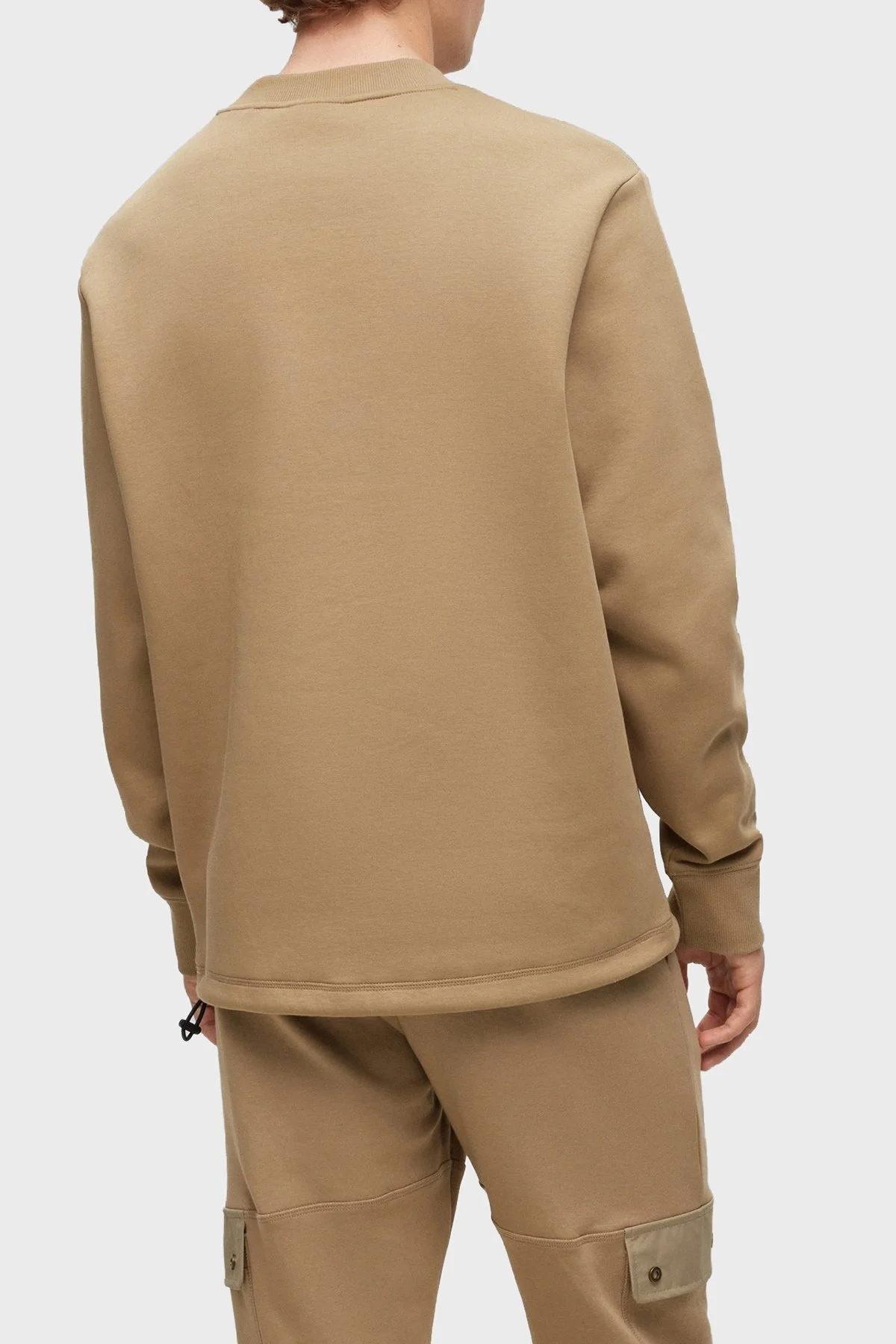 Hugo Pamuklu Relaxed Fit Bisiklet Yaka Erkek Sweat 50493037 242 AÇIK KAHVE - 2