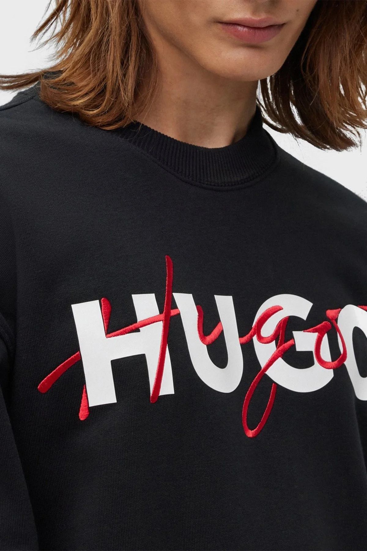 Hugo Pamuklu Relaxed Fit Bisiklet Yaka Erkek Sweat 50494558 001 SİYAH - 4