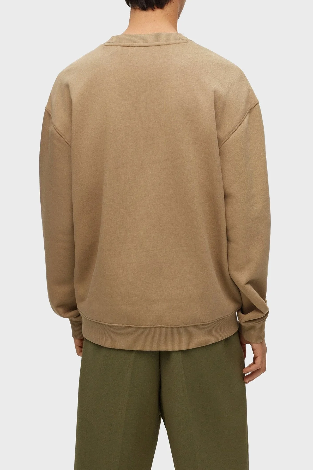 Hugo Pamuklu Relaxed Fit Bisiklet Yaka Erkek Sweat 50494558 242 AÇIK KAHVE - 2