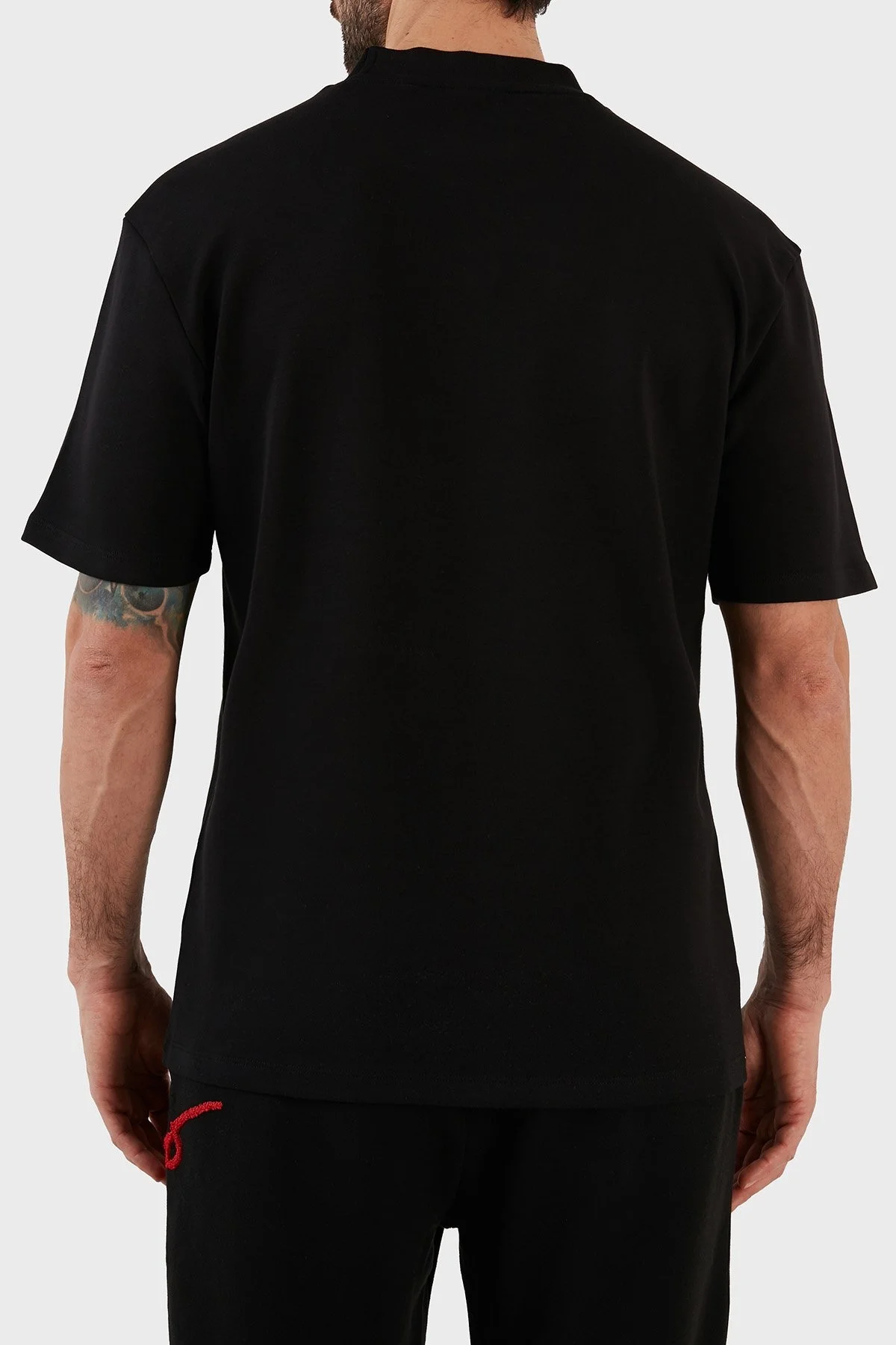 Hugo Pamuklu Relaxed Fit Bisiklet Yaka Erkek T Shirt 50482916 001 SİYAH - 6