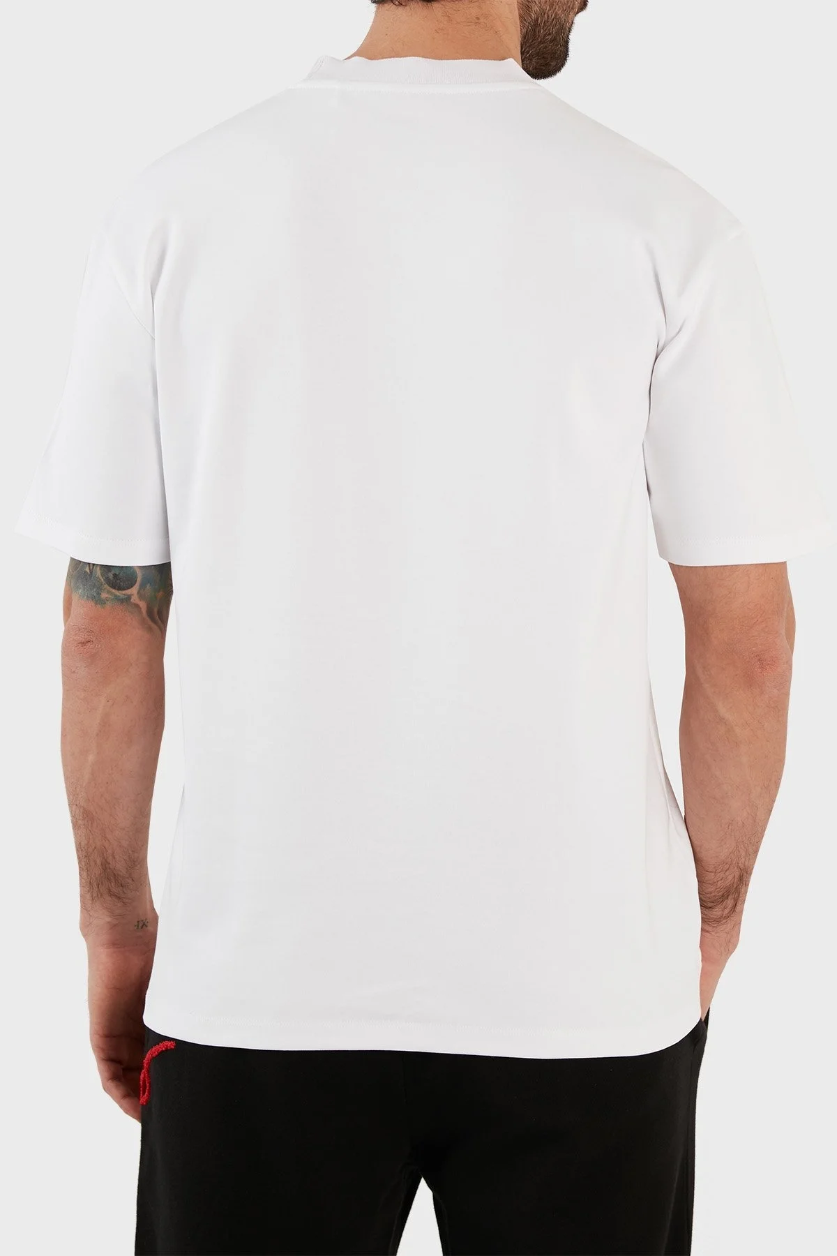 Hugo Pamuklu Relaxed Fit Bisiklet Yaka Erkek T Shirt 50482916 100 BEYAZ - 6