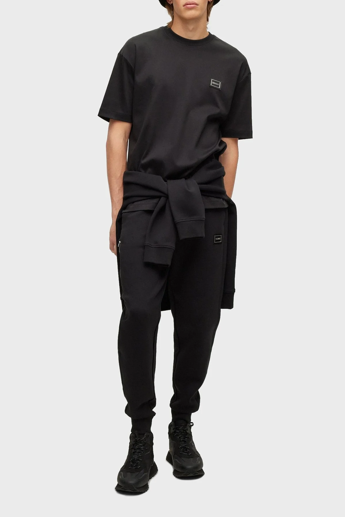 Hugo Pamuklu Relaxed Fit Bisiklet Yaka Erkek T Shirt 50484749 001 SİYAH - 2