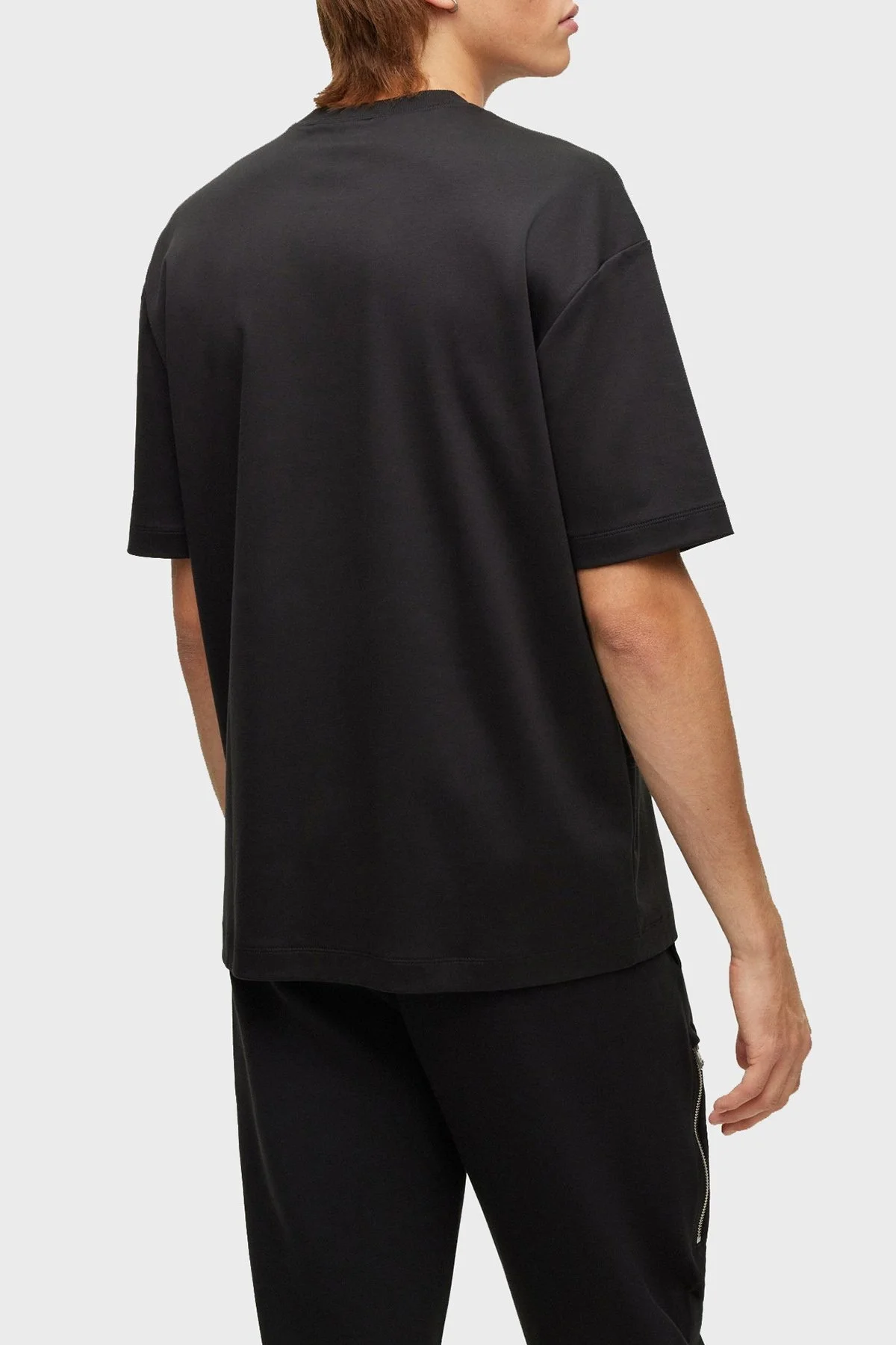 Hugo Pamuklu Relaxed Fit Bisiklet Yaka Erkek T Shirt 50484749 001 SİYAH - 3