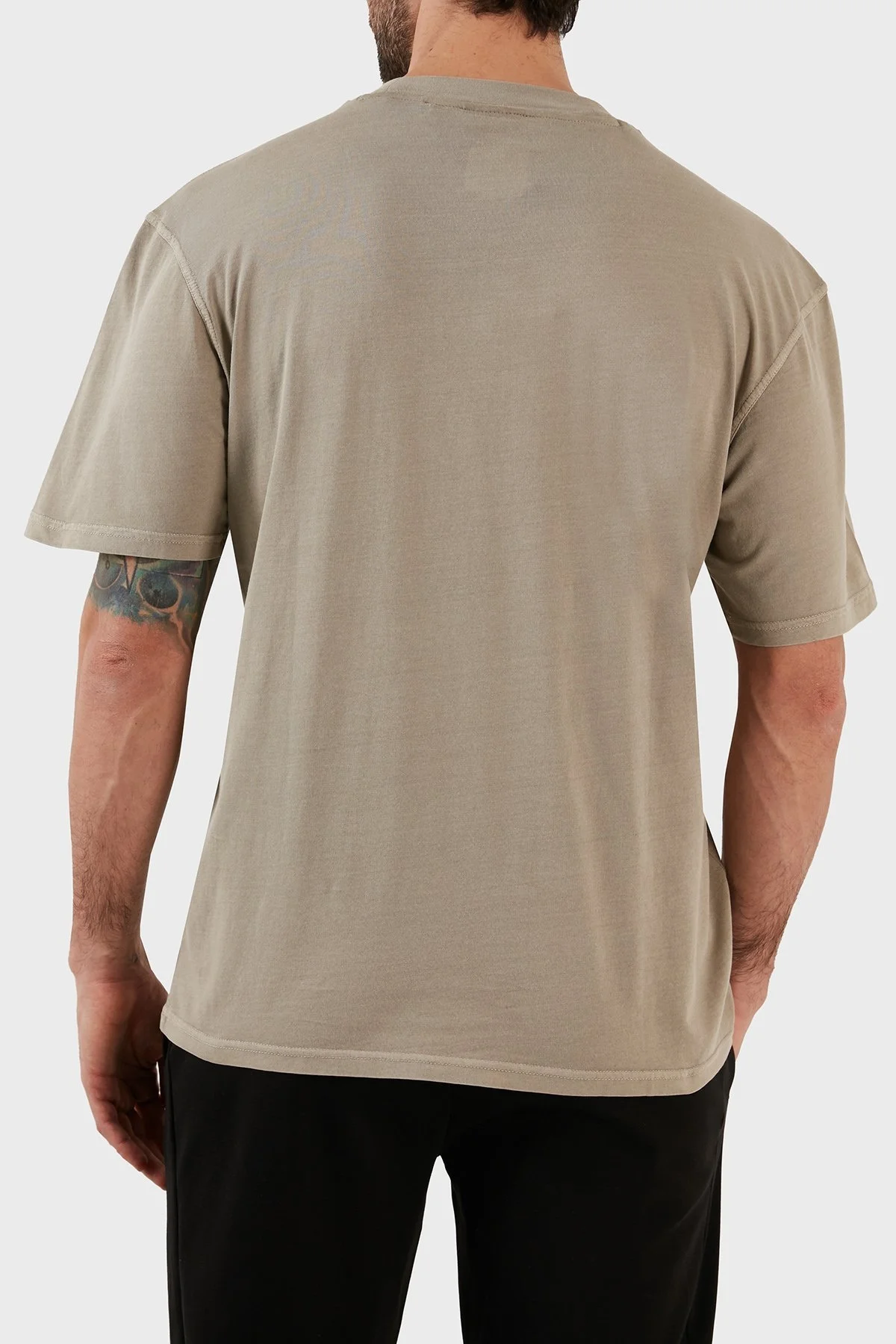 Hugo Pamuklu Relaxed Fit Bisiklet Yaka Erkek T Shirt 50486439 249 TOPRAK - 6