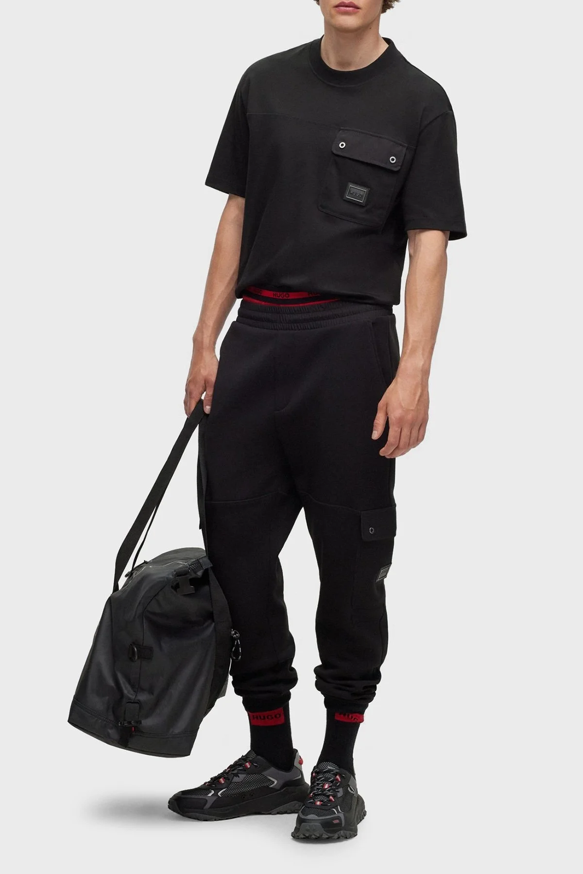 Hugo Pamuklu Relaxed Fit Bisiklet Yaka Erkek T Shirt 50492948 001 SİYAH - 3