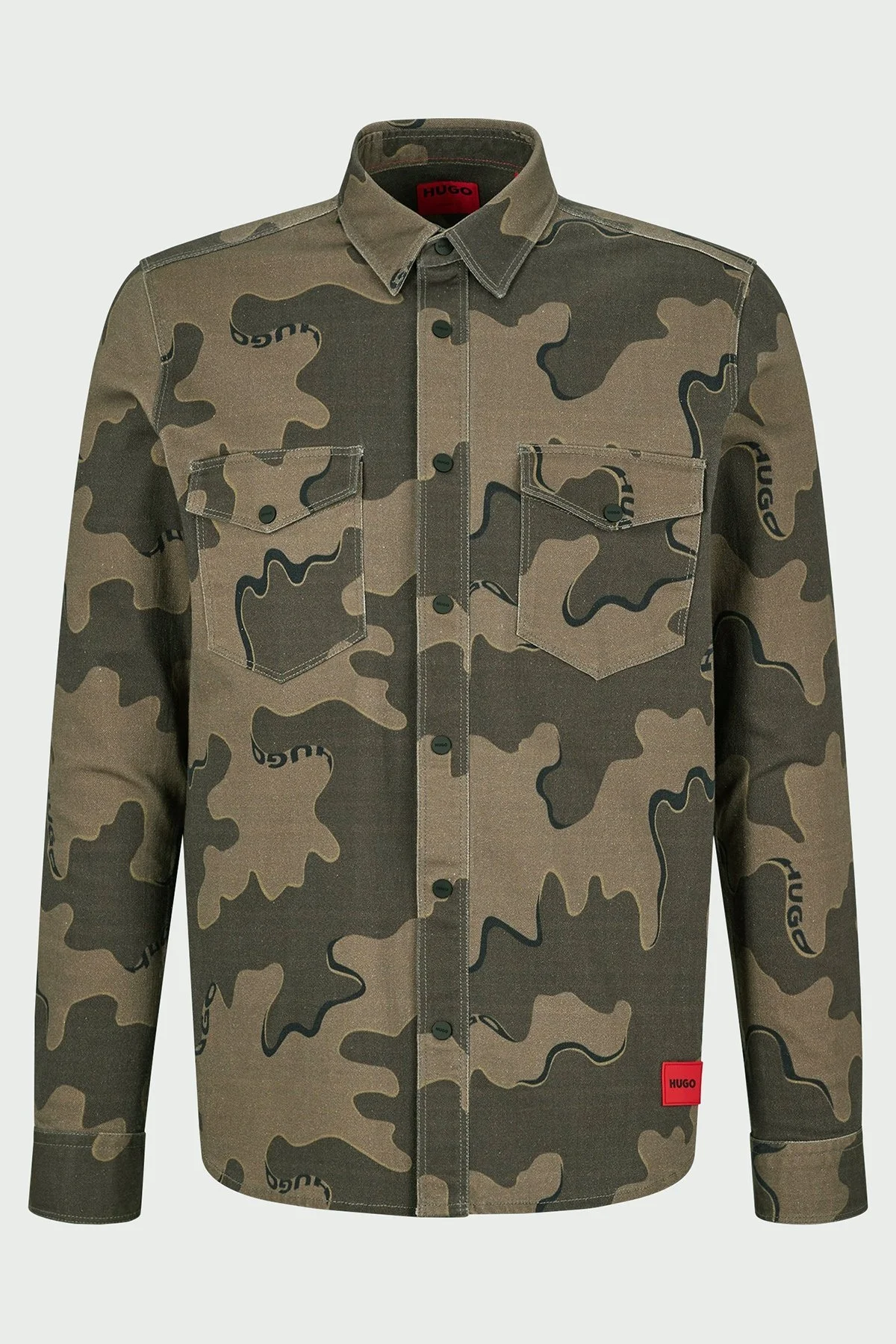 Hugo Pamuklu Relaxed Fit Çift Cepli Erkek Gömlek 50479329 960 HAKİ - 6