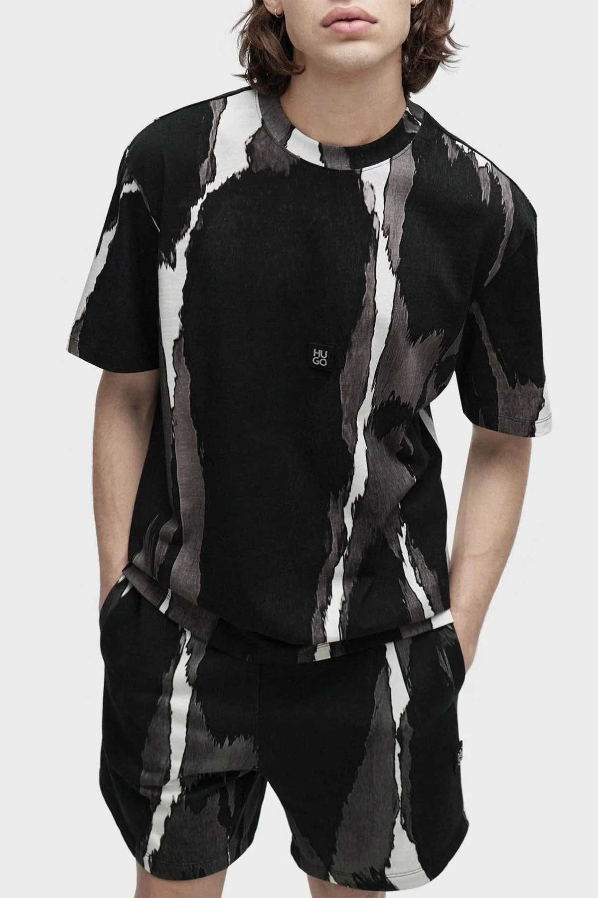 Hugo Pamuklu Relaxed Fit Erkek T Shirt 50511848 966 HAKİ - 1