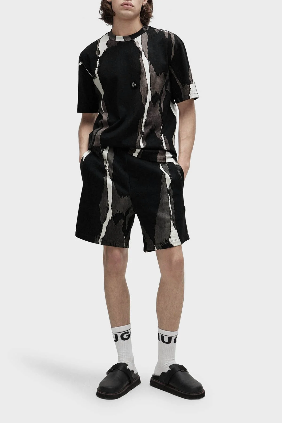 Hugo Pamuklu Relaxed Fit Erkek T Shirt 50511848 966 HAKİ - 3