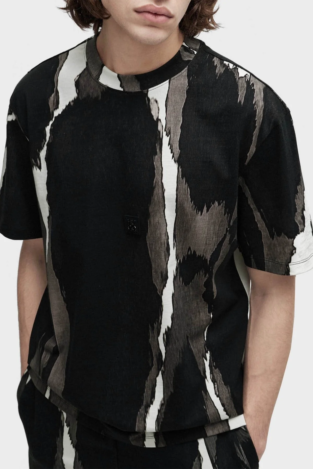 Hugo Pamuklu Relaxed Fit Erkek T Shirt 50511848 966 HAKİ - 4