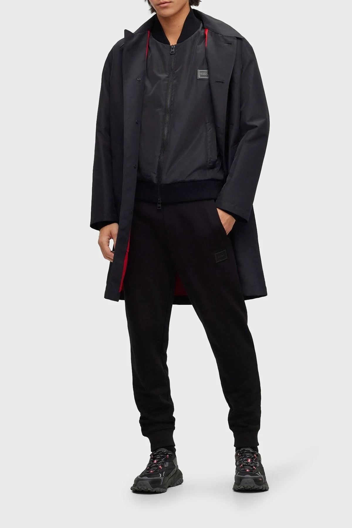 Hugo Pamuklu Relaxed Fit Kolej Yaka Bomber Erkek Ceket 50492821 001 SİYAH - 3
