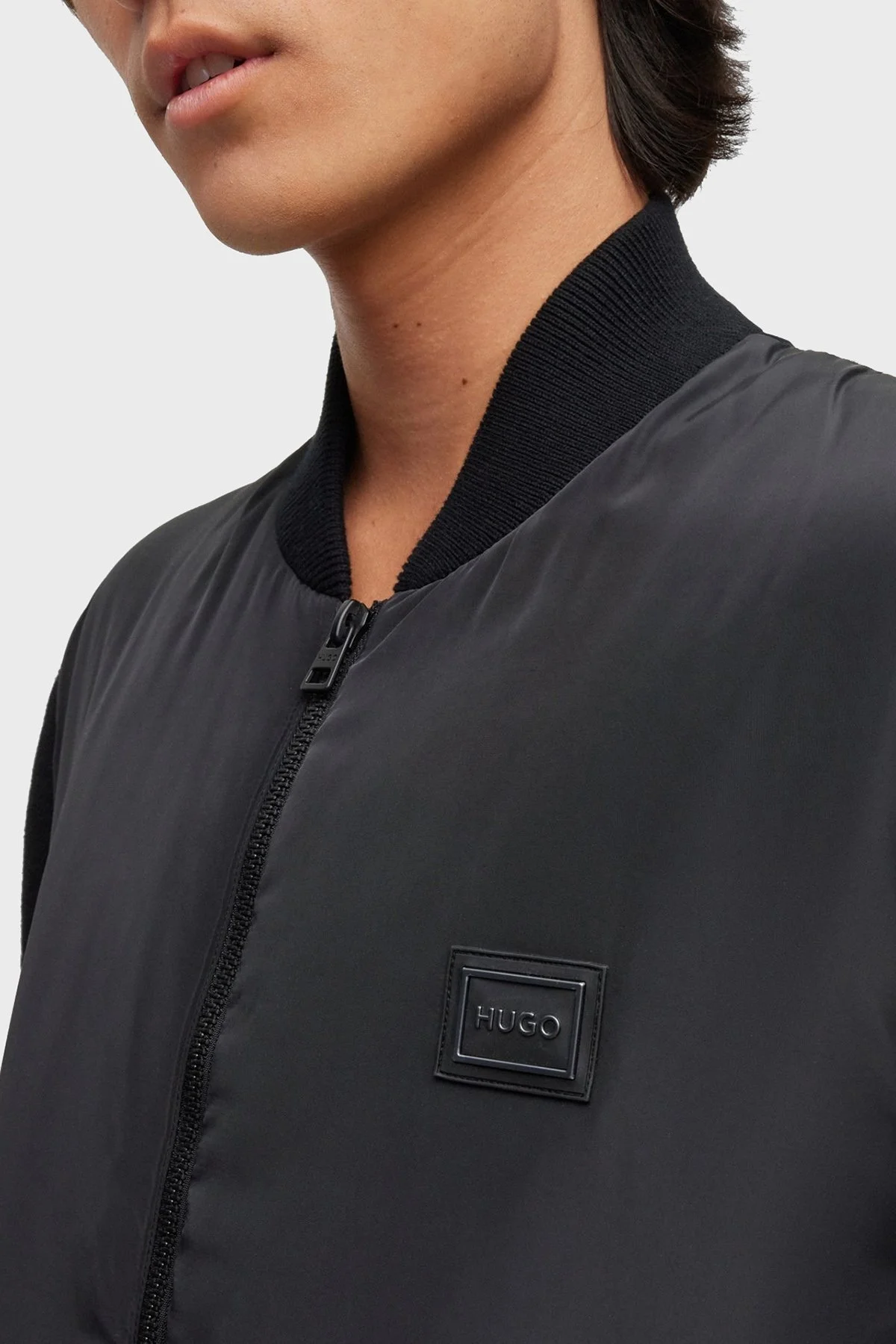 Hugo Pamuklu Relaxed Fit Kolej Yaka Bomber Erkek Ceket 50492821 001 SİYAH - 4