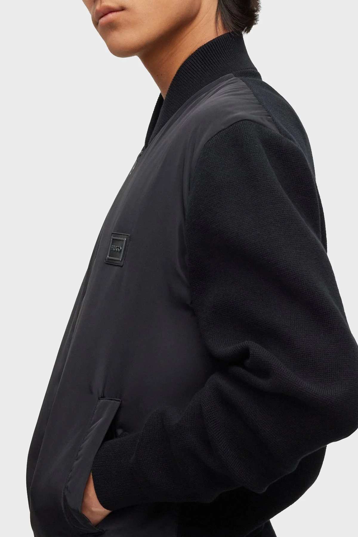 Hugo Pamuklu Relaxed Fit Kolej Yaka Bomber Erkek Ceket 50492821 001 SİYAH - 5