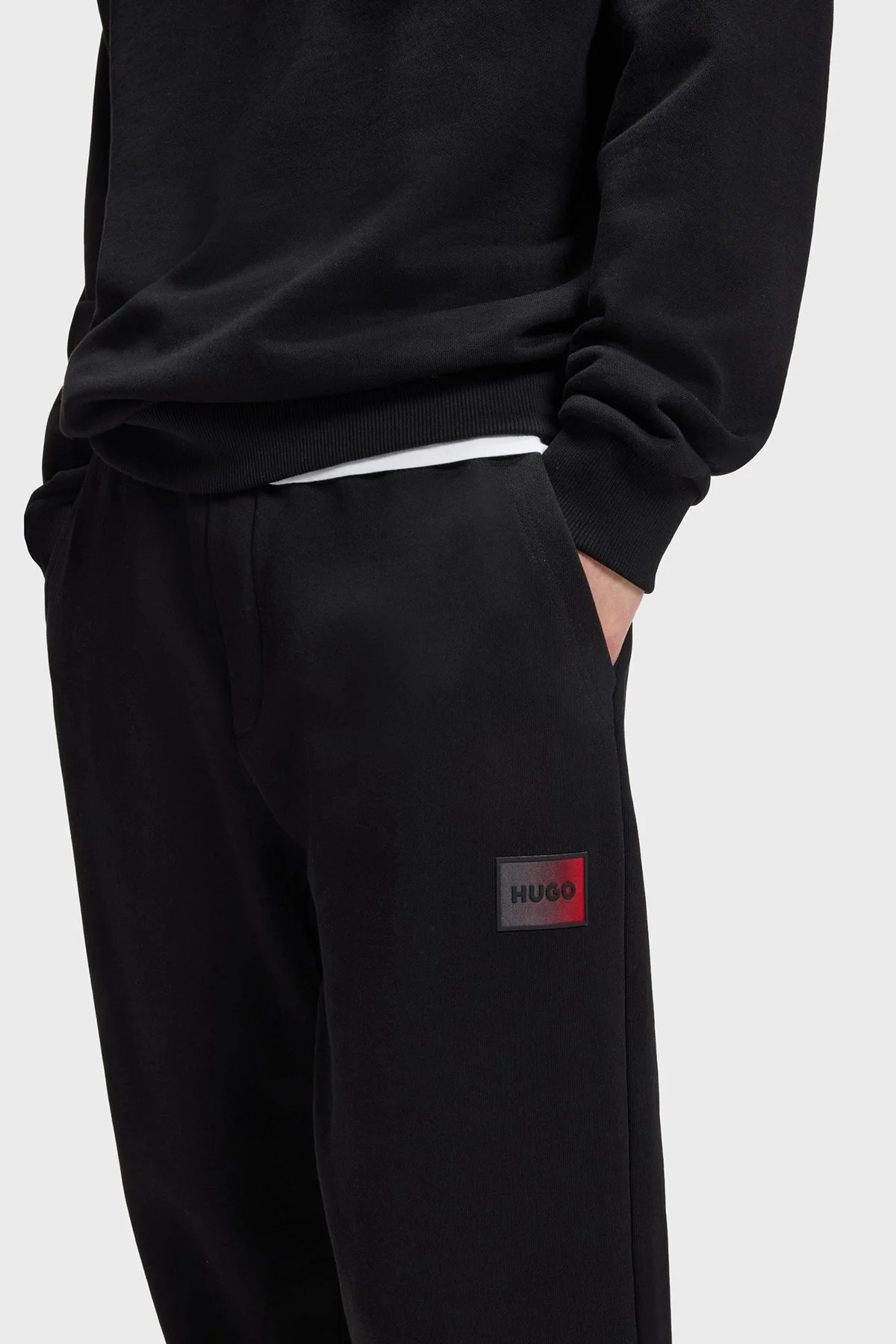 Hugo Pamuklu Relaxed Fit Lastikli Paça Erkek Pantolon 50553146 001 SİYAH - 4