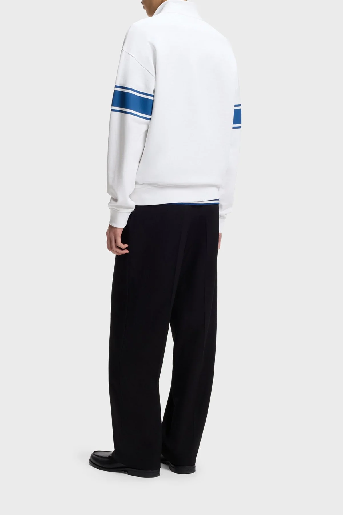 Hugo Pamuklu Relaxed Fit Yarım Fermuarlı Dik Yaka Erkek Sweat 50563798 100 Beyaz - 3