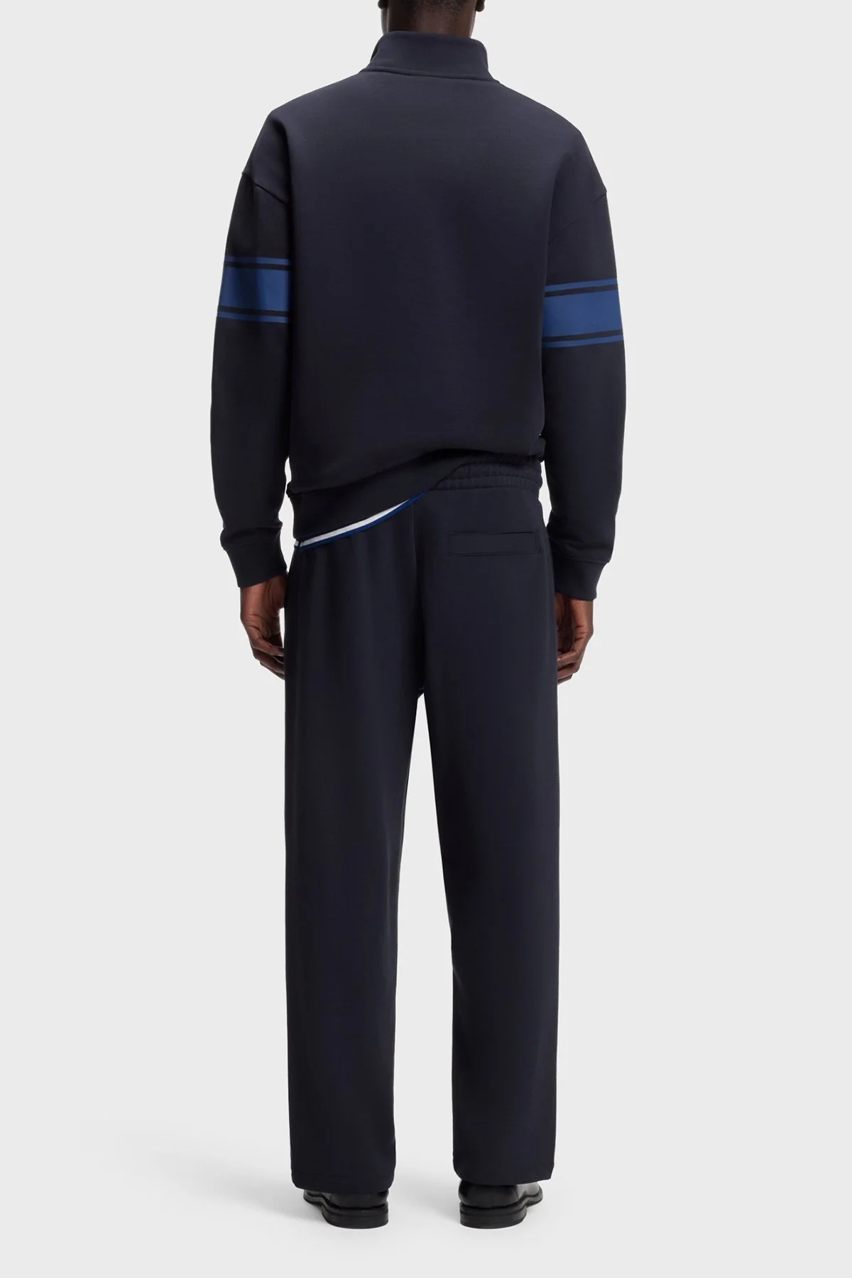 Hugo Pamuklu Relaxed Fit Yarım Fermuarlı Dik Yaka Erkek Sweat 50563798 405 Lacivert - 2