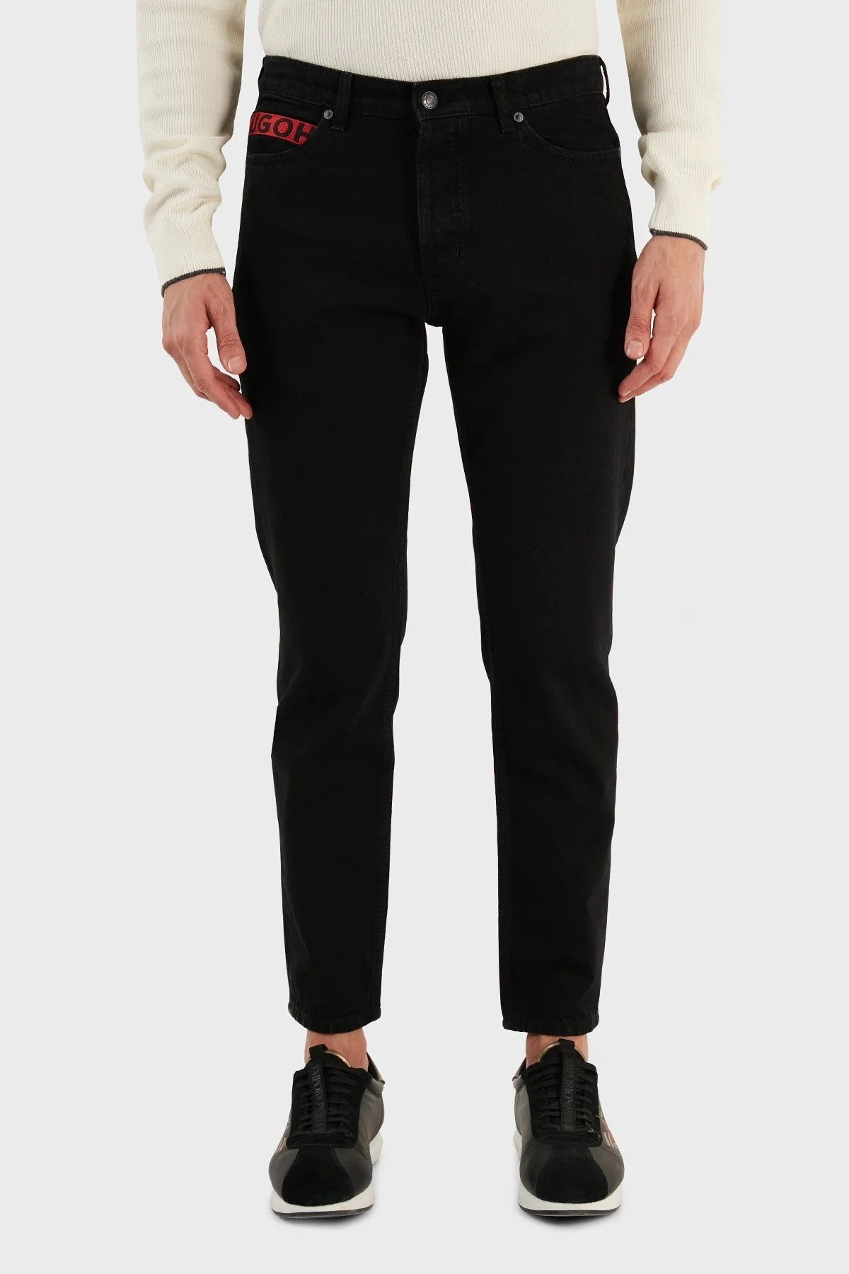 Hugo Pamuklu Slim Fit Dar Paça Jeans Erkek Kot Pantolon 50479109 002 SİYAH - 2