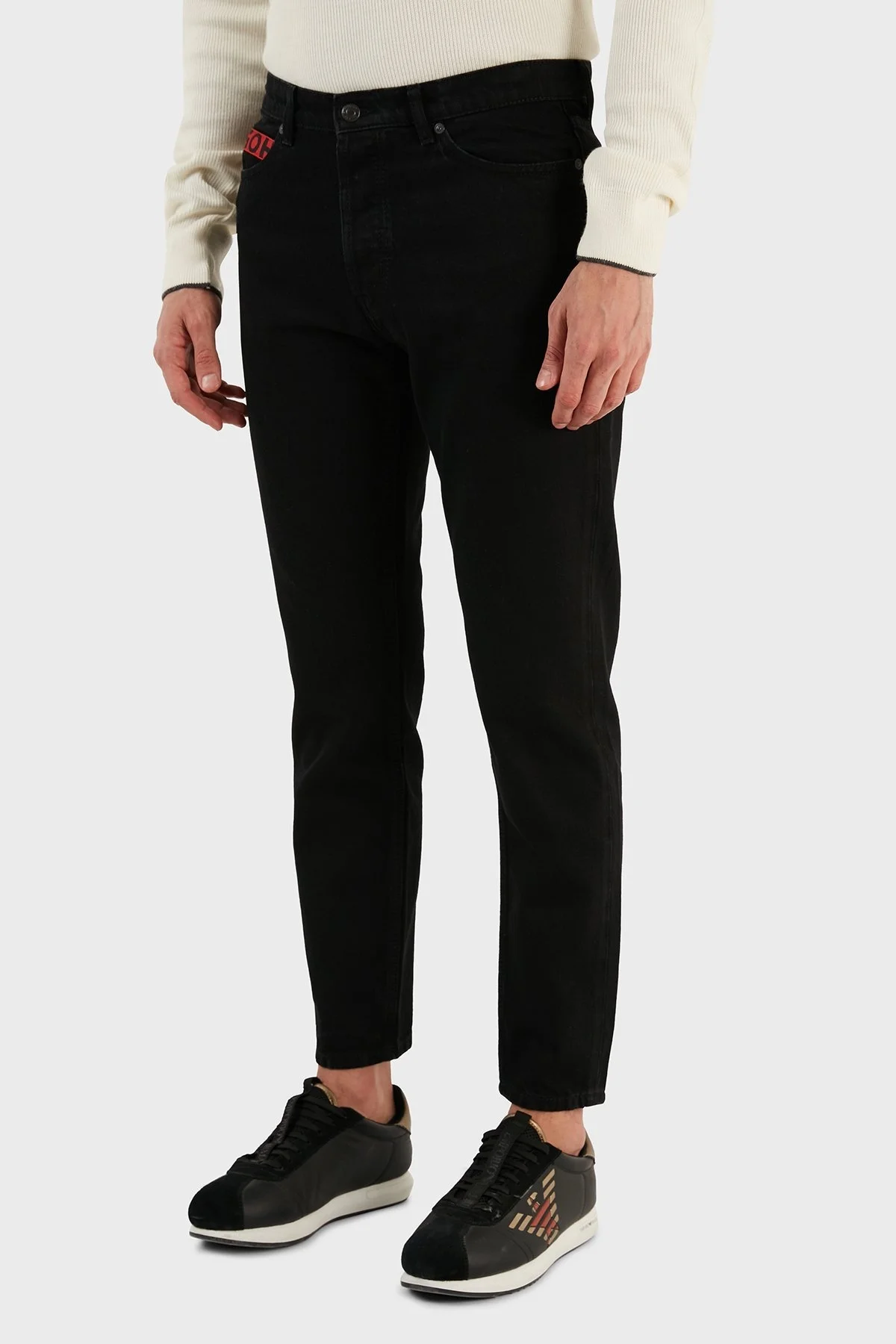 Hugo Pamuklu Slim Fit Dar Paça Jeans Erkek Kot Pantolon 50479109 002 SİYAH - 3