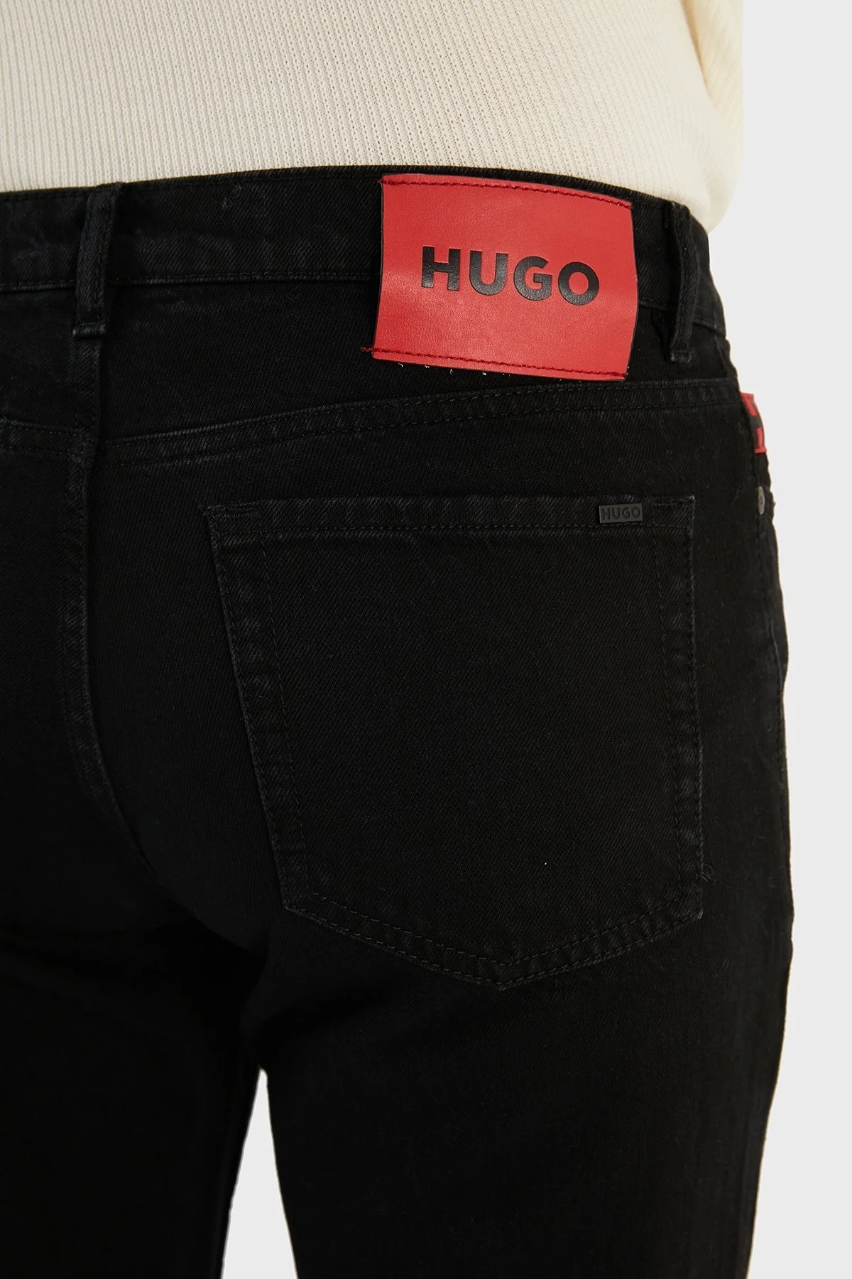 Hugo Pamuklu Slim Fit Dar Paça Jeans Erkek Kot Pantolon 50479109 002 SİYAH - 7