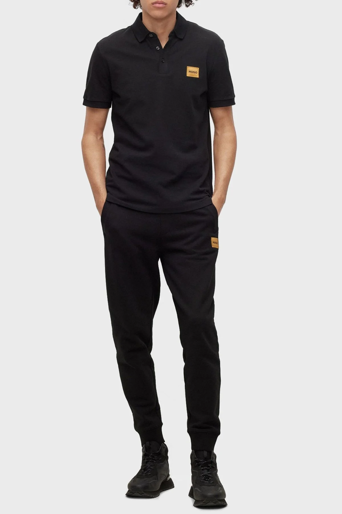 Hugo Pamuklu Slim Fit Düğmeli Erkek Polo T Shirt 50484715 001 SİYAH - 2