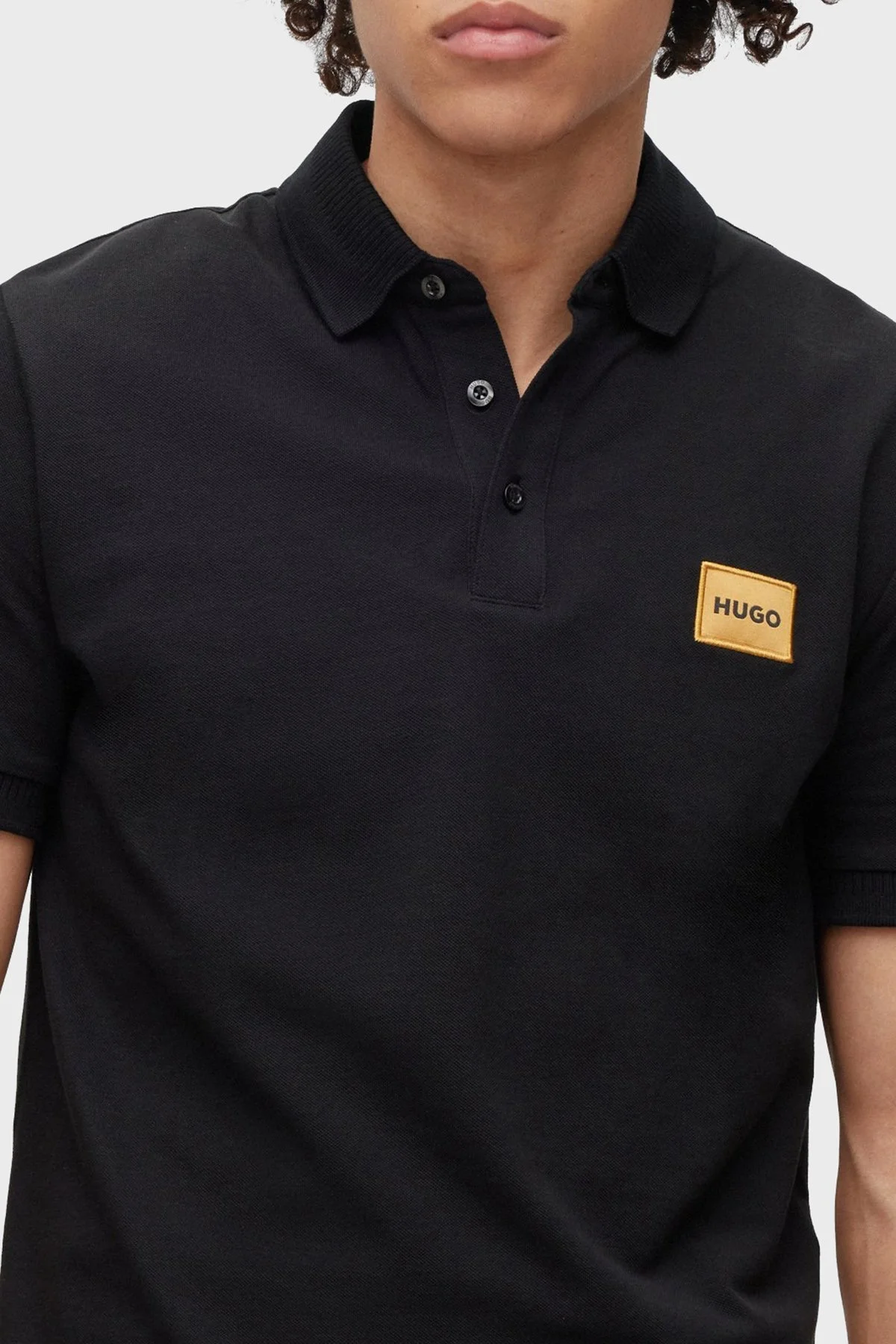 Hugo Pamuklu Slim Fit Düğmeli Erkek Polo T Shirt 50484715 001 SİYAH - 4