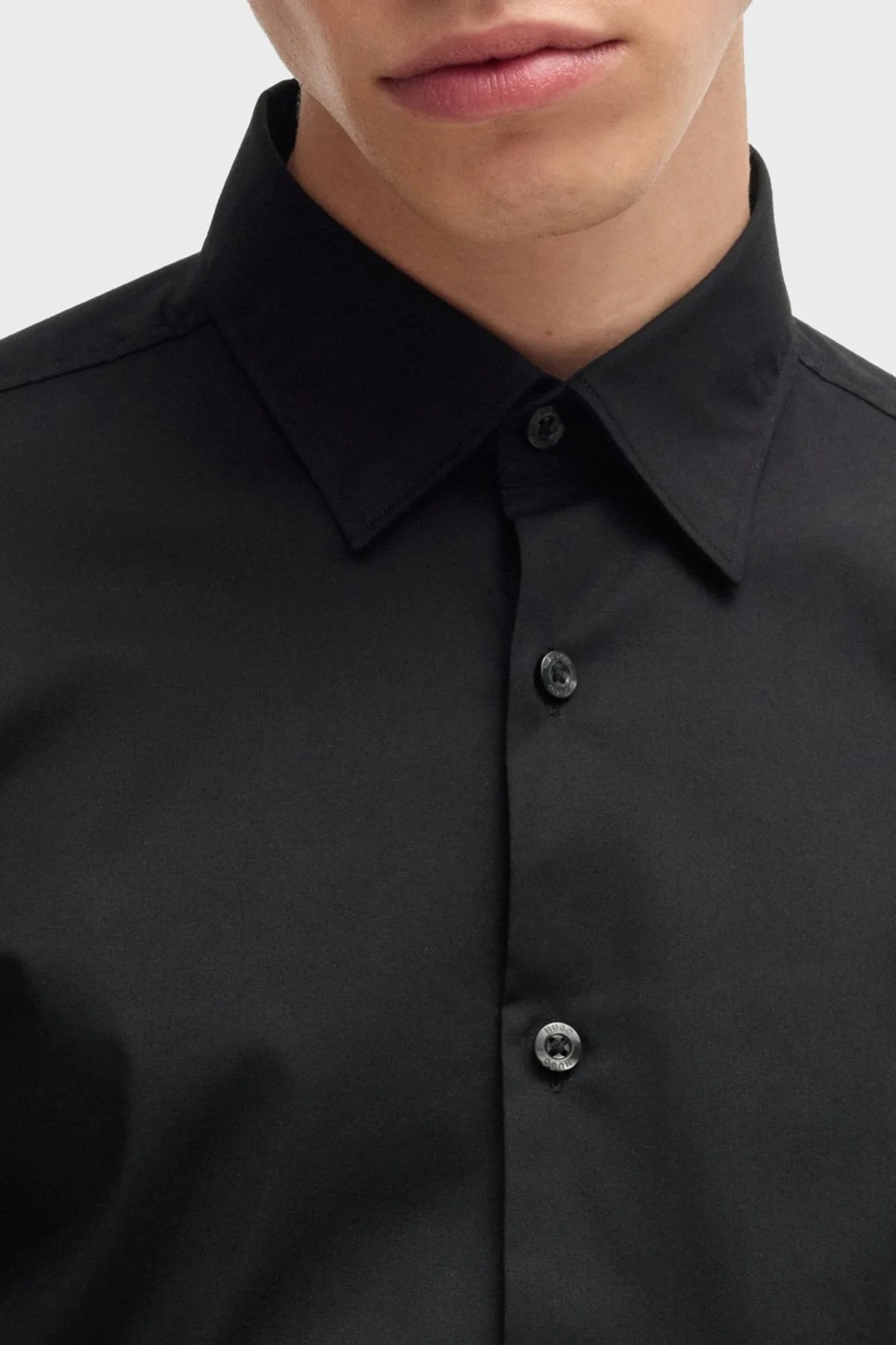 Hugo Pamuklu Slim Fit Erkek Gömlek 50505315 001 SİYAH - 5