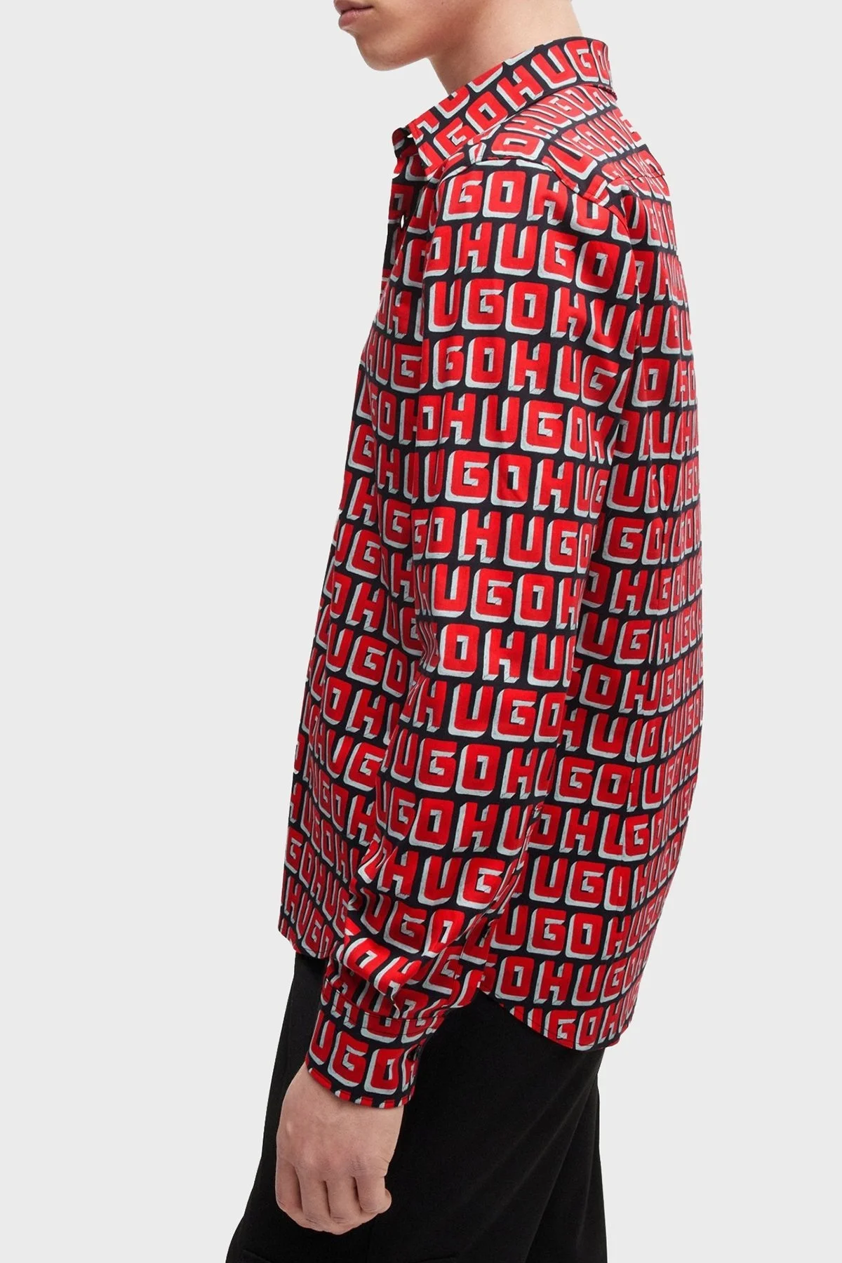 Hugo Pamuklu Slim Fit Erkek Gömlek 50519638 693 KIRMIZI - 2