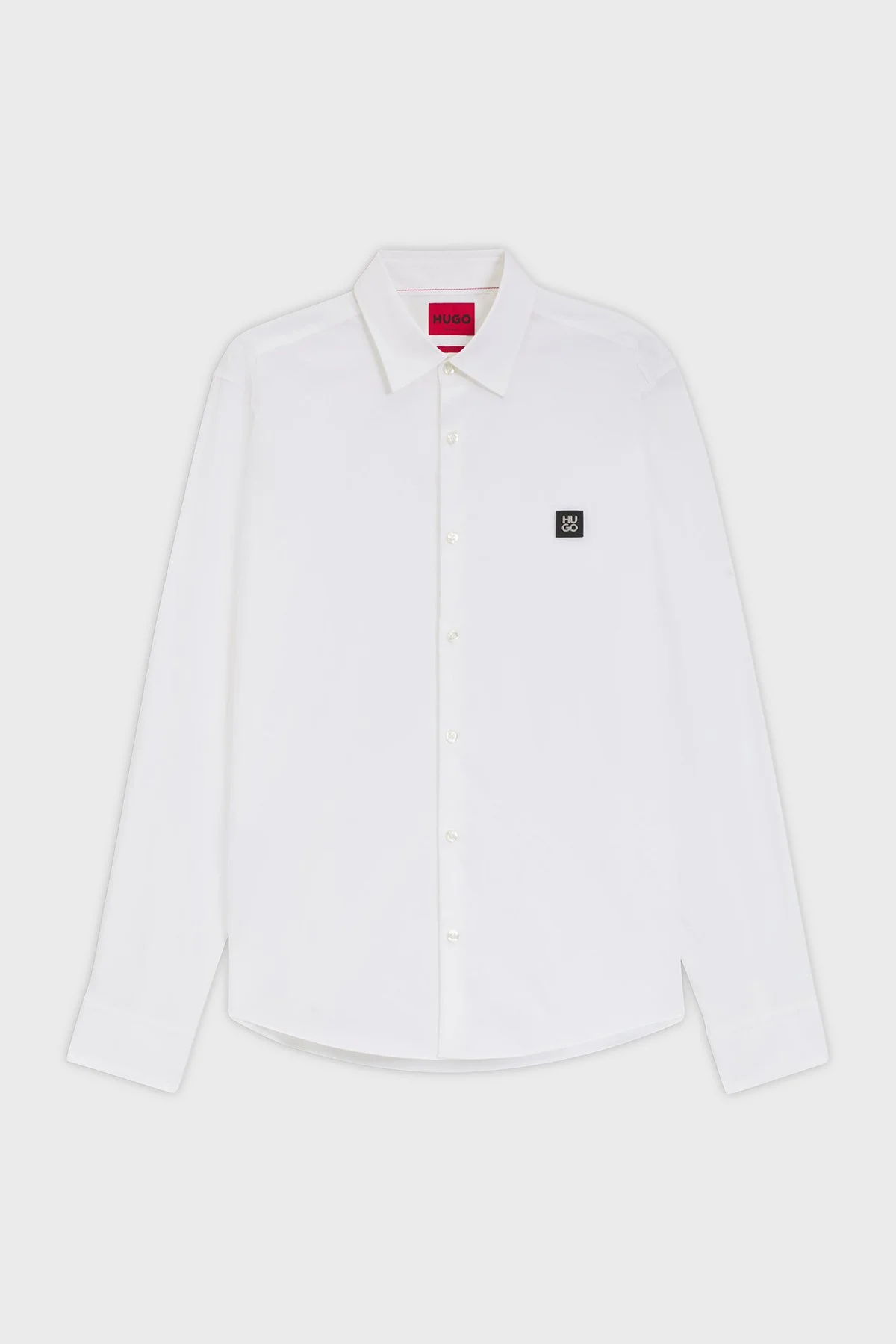 Hugo Pamuklu Slim Fit Logolu Klasik Yaka Uzun Kollu Erkek Gömlek 50505315 102 EKRU - 6
