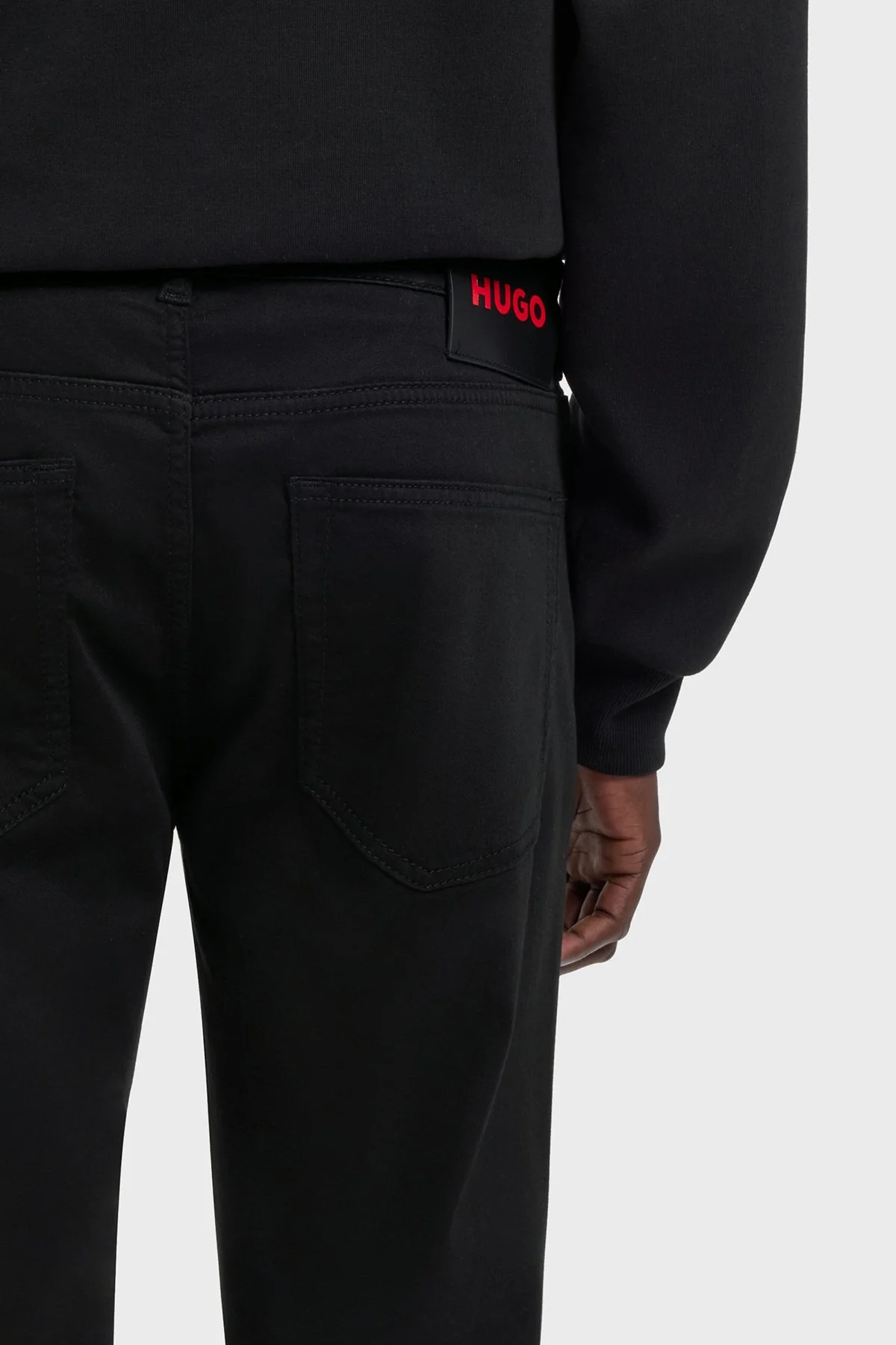 Hugo Pamuklu Slim Fit Normal Bel Dar Paça Jeans Erkek Kot Pantolon 50547253 001 SİYAH - 4