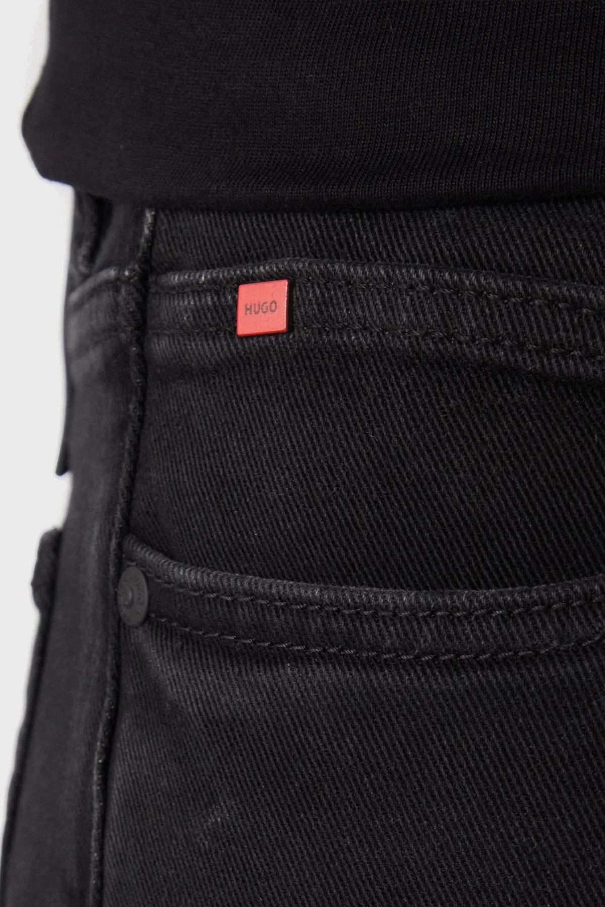 Hugo Pamuklu Slim Fit Normal Bel Dar Paça Jeans Erkek Kot Pantolon 50547254 005 SİYAH - 4